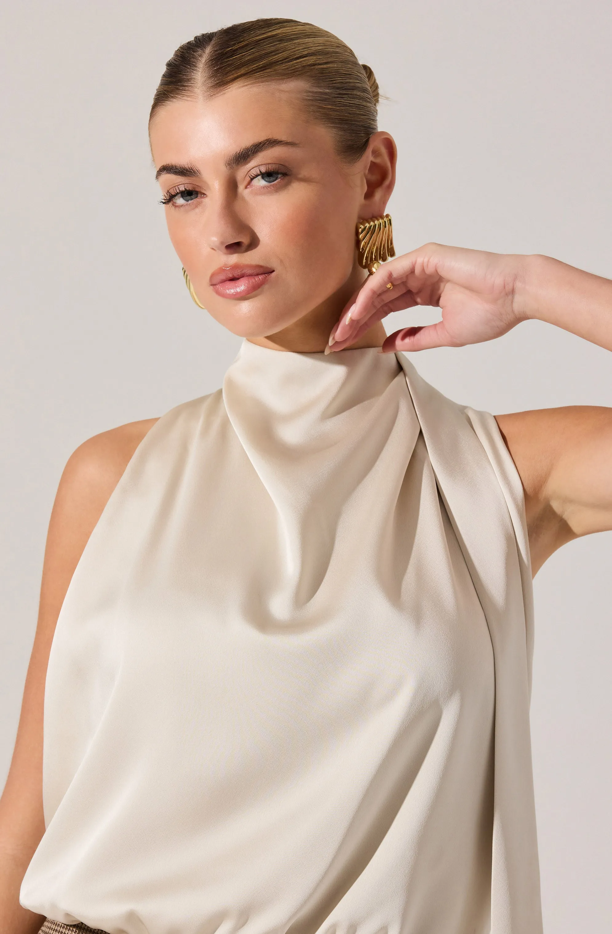 Joleisa Satin High Neck Top sold by Astr product image thumbnail 5