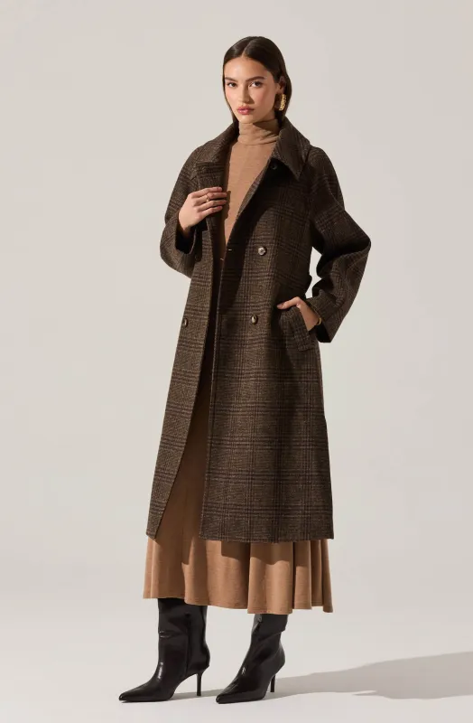 Seeley Double Breasted Longline Coat sold by Astr