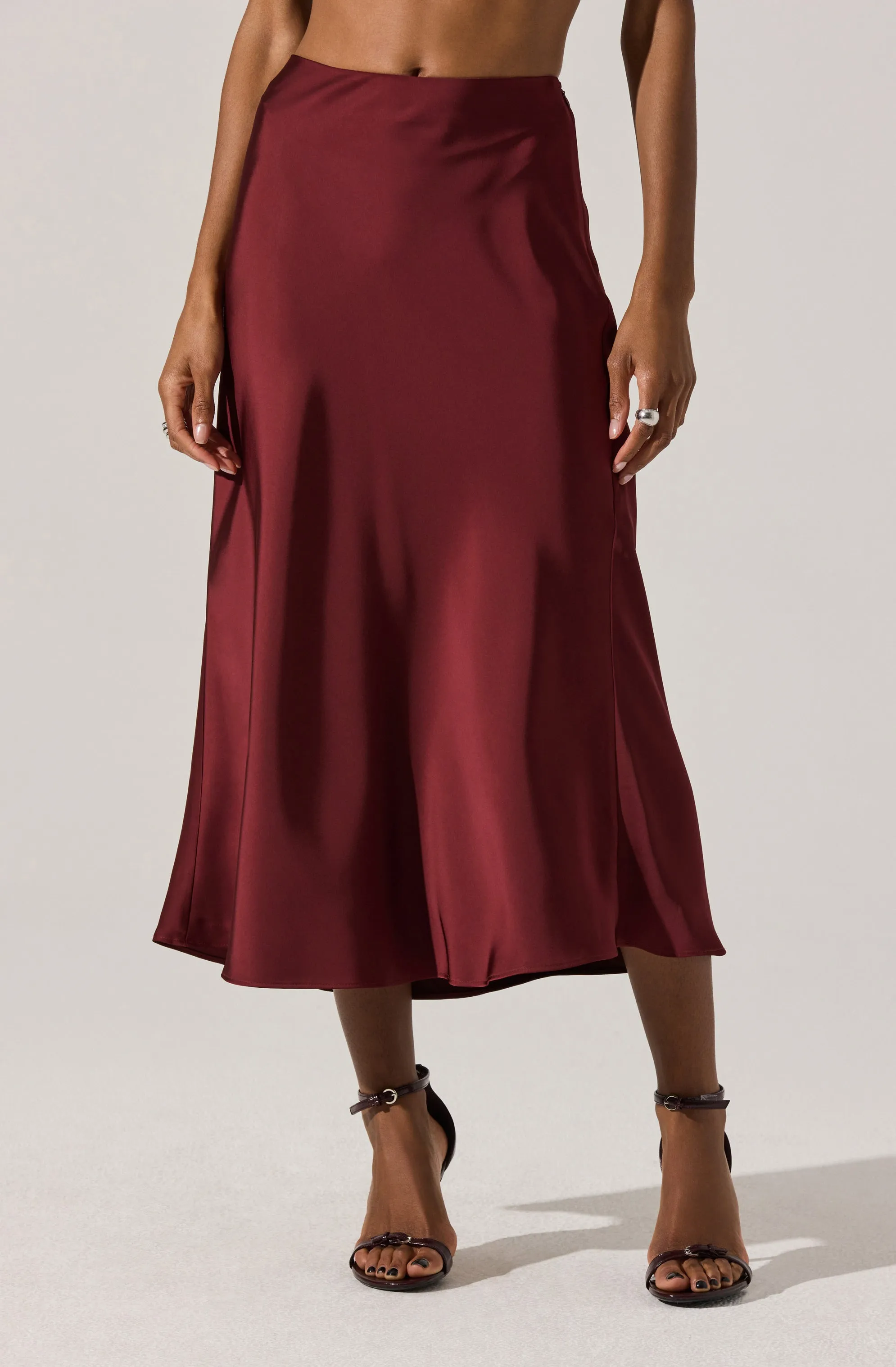 Windey Satin Midi Skirt sold by Astr product image thumbnail 2