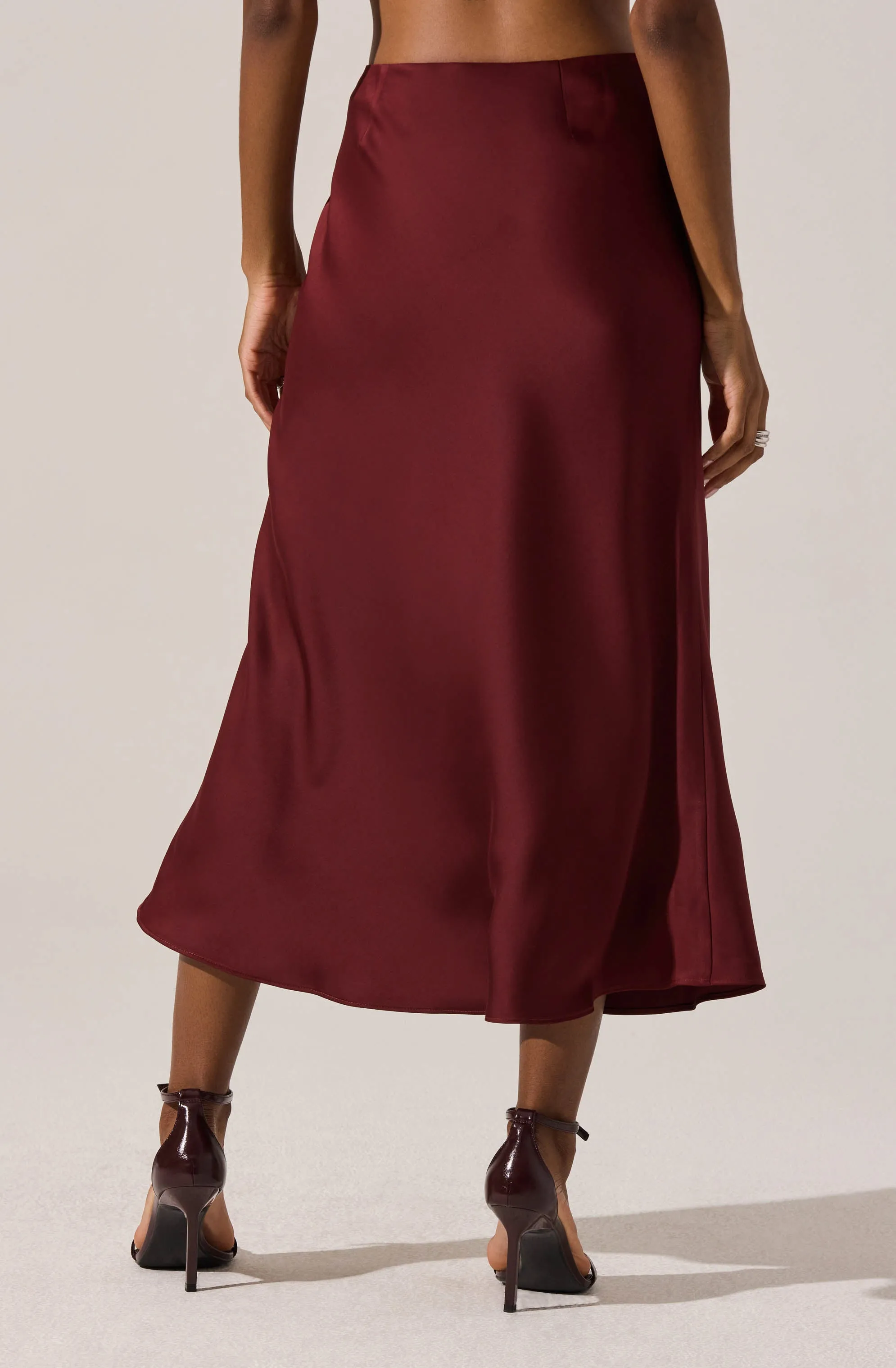 Windey Satin Midi Skirt sold by Astr product image thumbnail 3