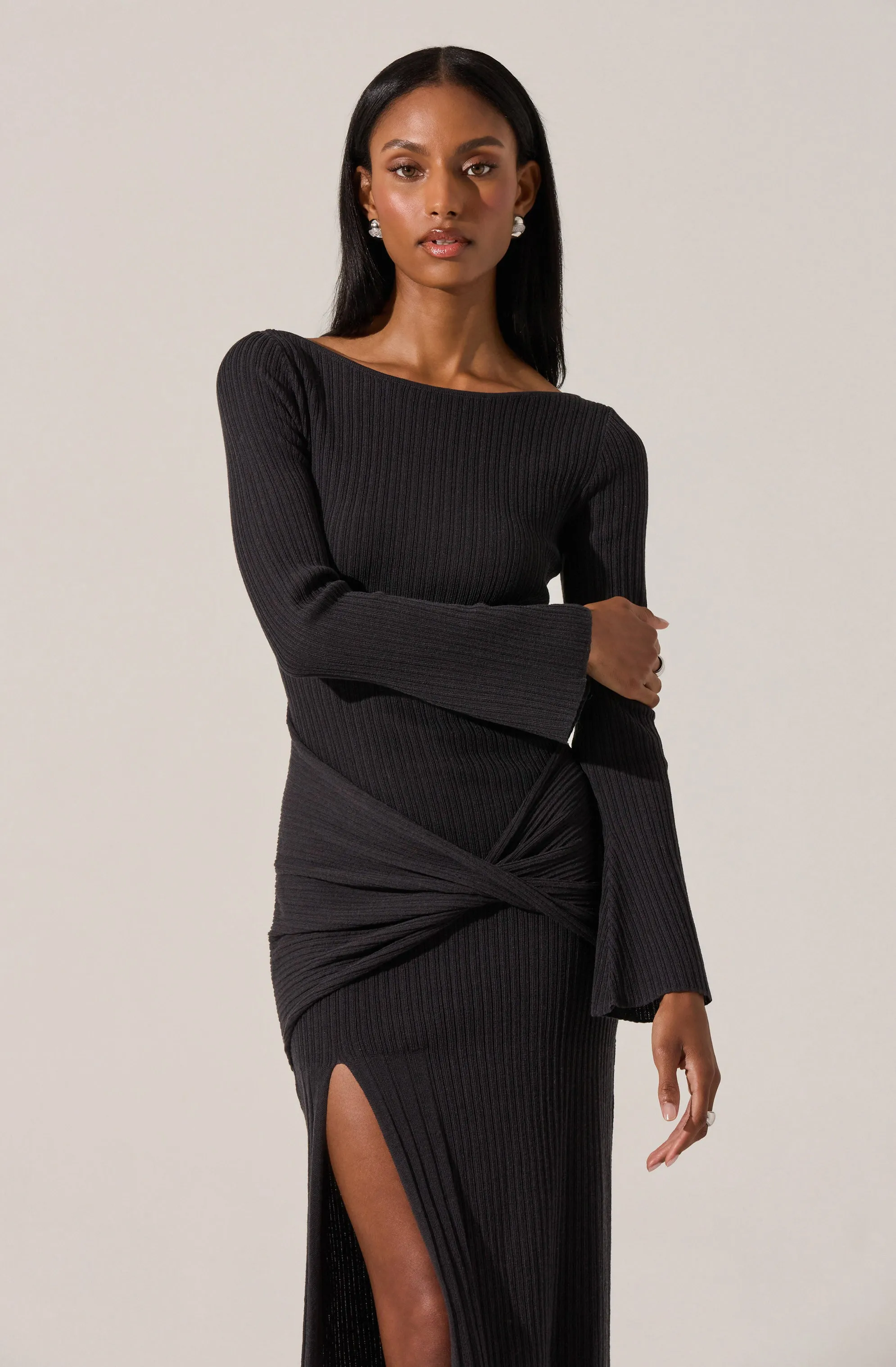 Arwyn Ribbed Layered Midi Sweater Dress sold by Astr product image thumbnail 4