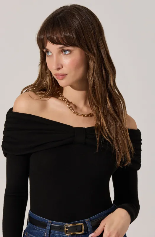 Sansa Gathered Off Shoulder Top sold by Astr