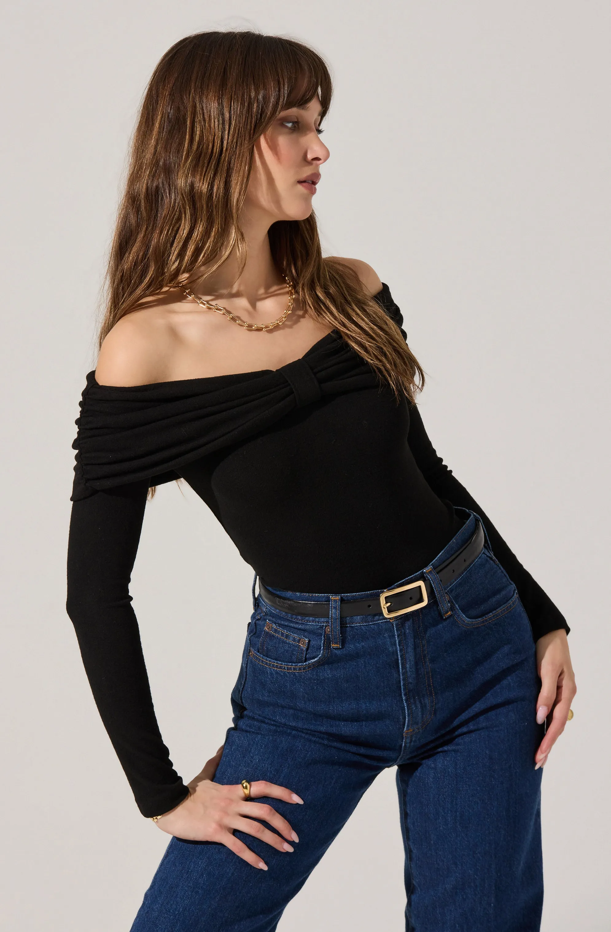 Sansa Gathered Off Shoulder Top sold by Astr product image thumbnail 5