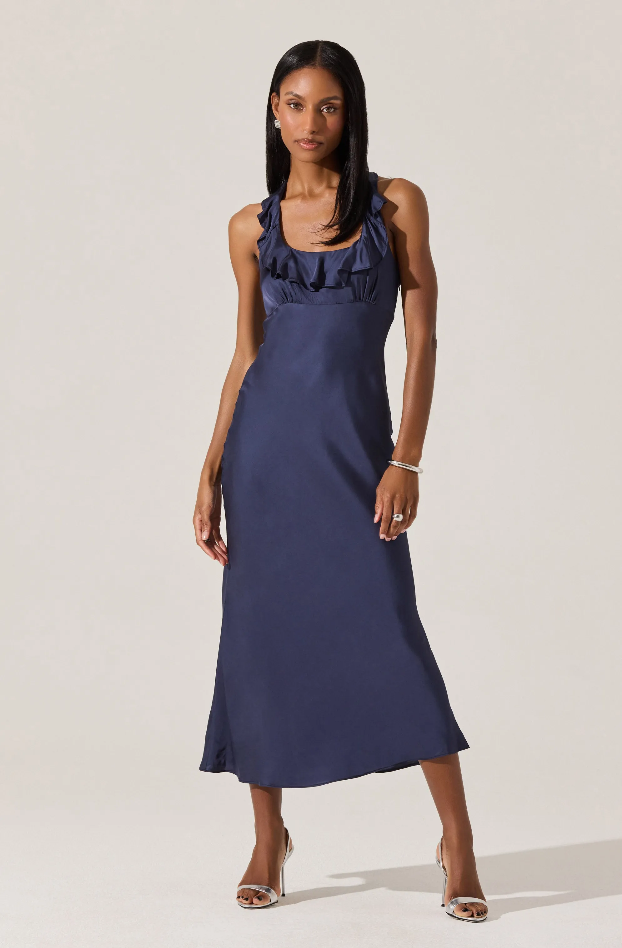 Morrigan Ruffle Trim Halter Dress sold by Astr product image thumbnail 4