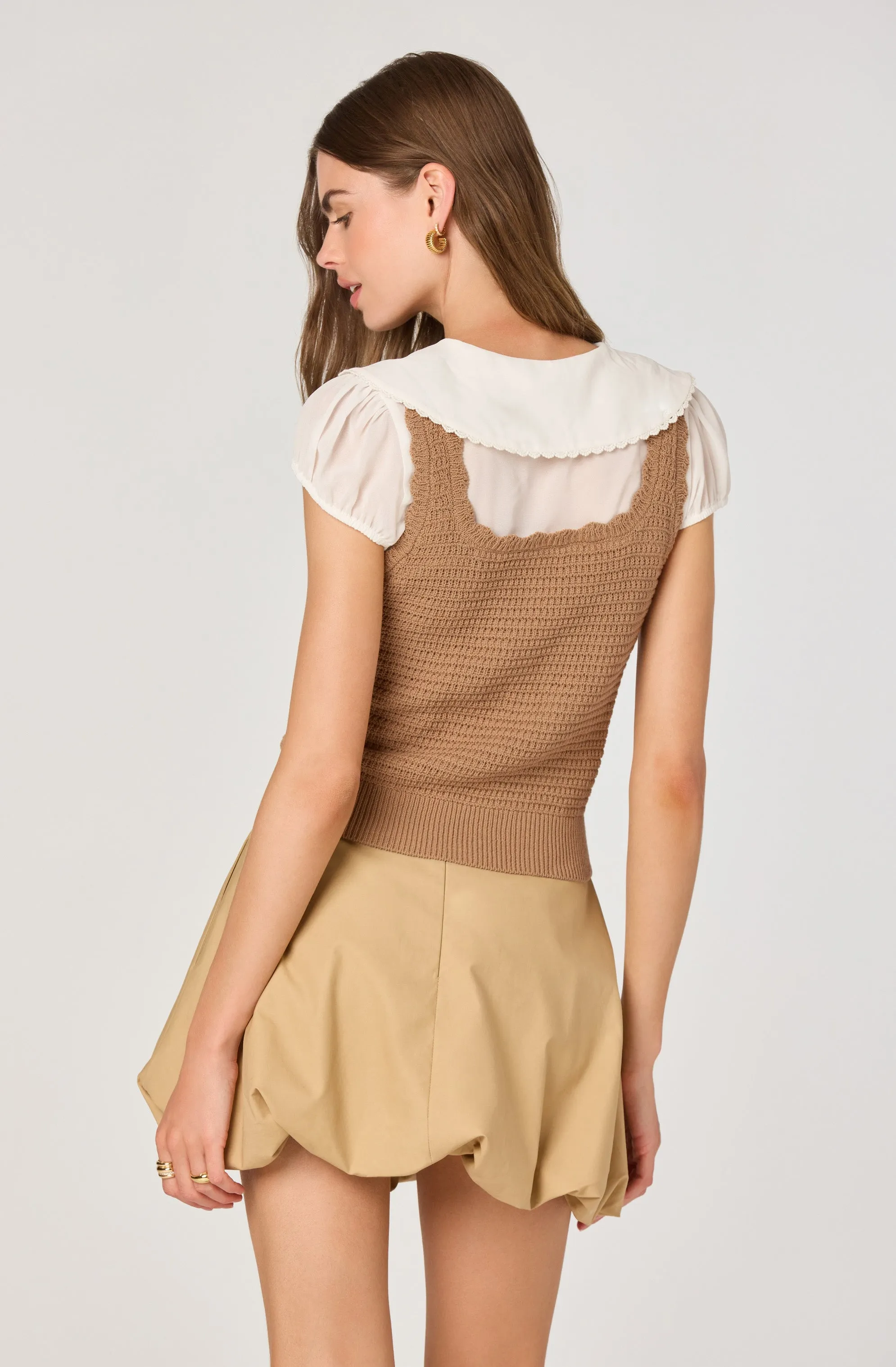 Peter Pan Collar Sweater Top sold by Astr product image thumbnail 3