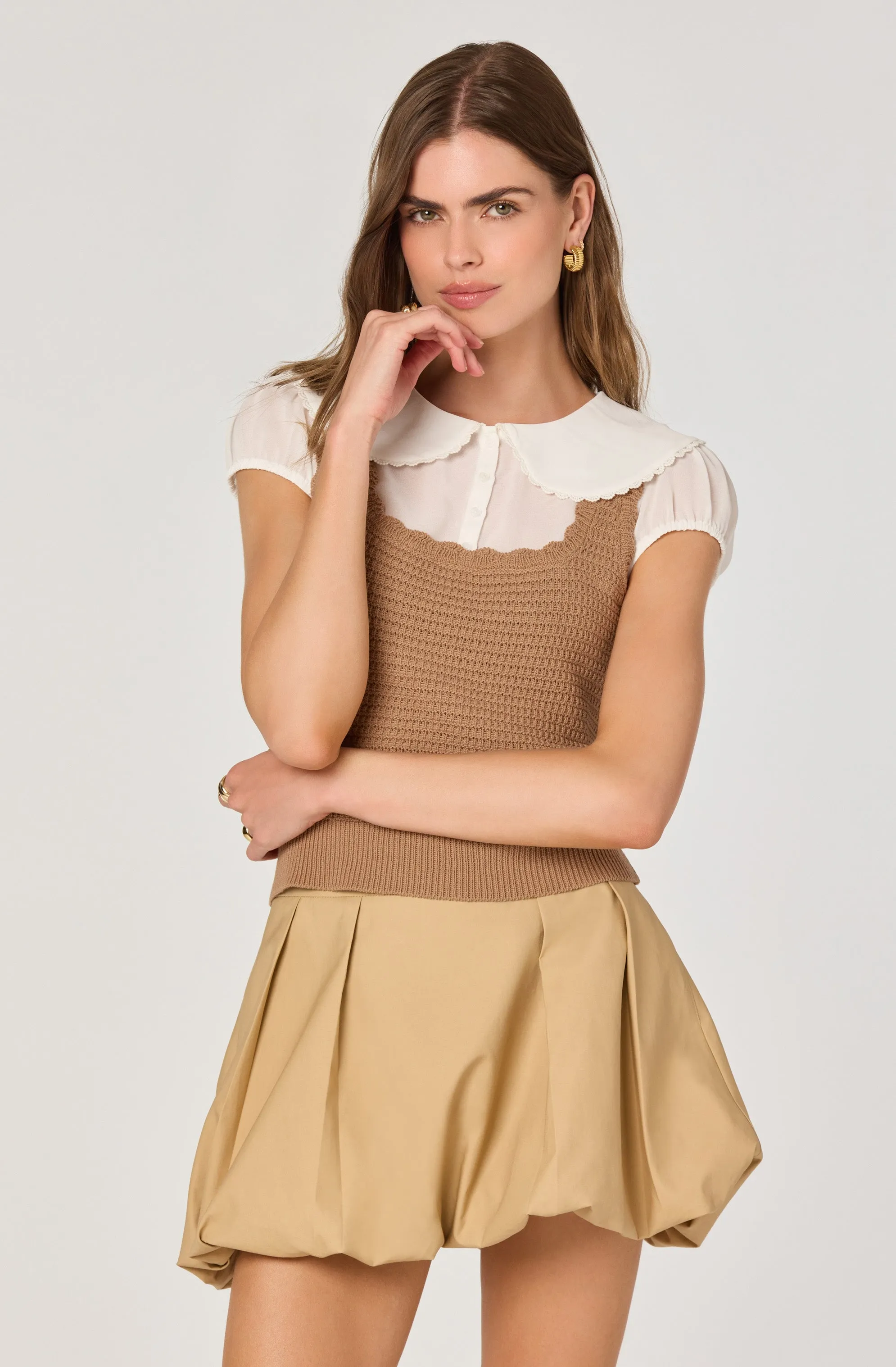 Peter Pan Collar Sweater Top sold by Astr product image thumbnail 5
