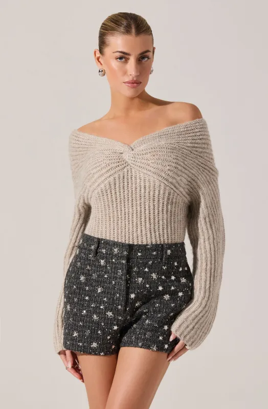 Franisbel Off Shoulder Sweater sold by Astr
