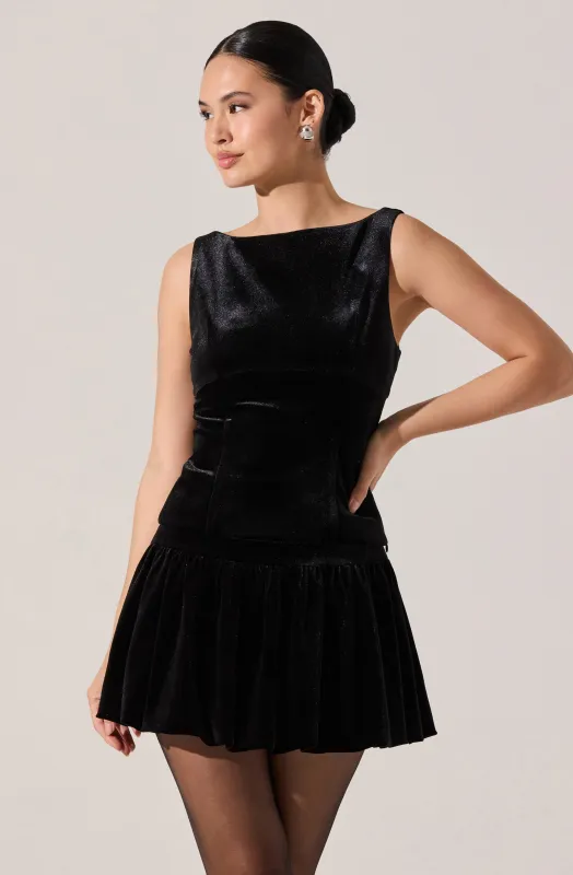 Jinnie Velvet Boat Neck Top sold by Astr