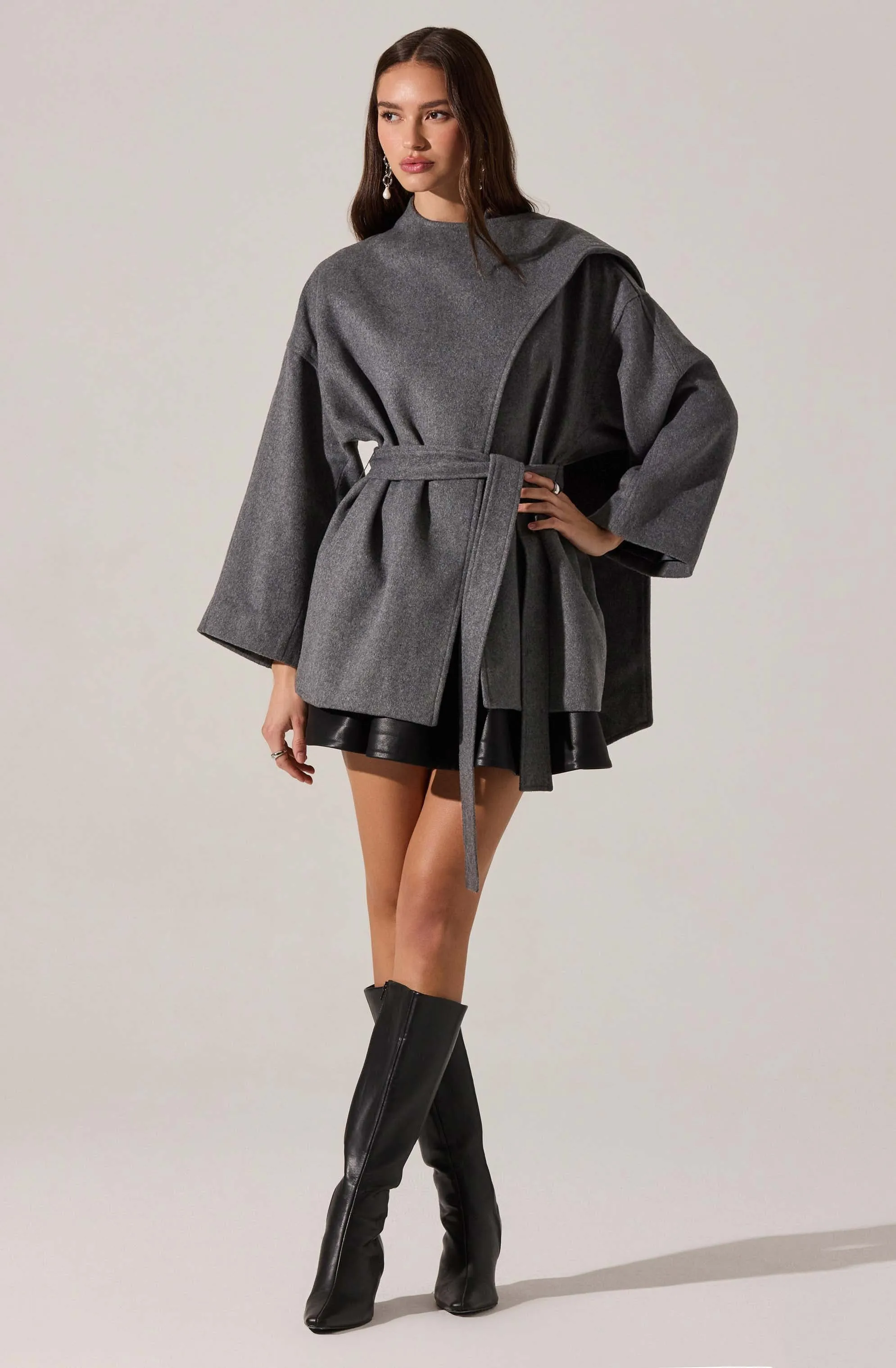 Elaxi Oversized Wrap Scarf Coat sold by Astr product image thumbnail 5