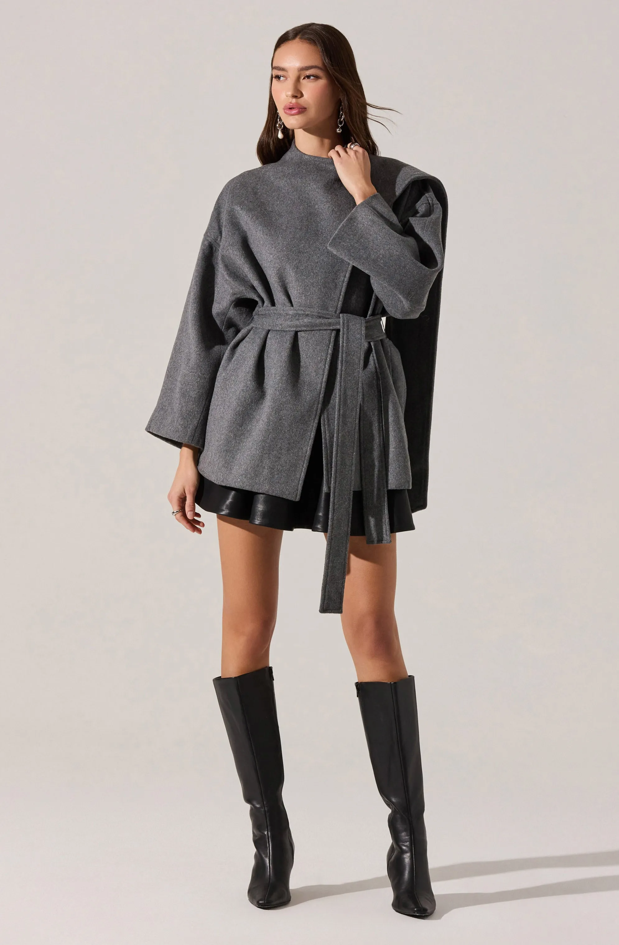 Elaxi Oversized Wrap Scarf Coat sold by Astr product image thumbnail 3