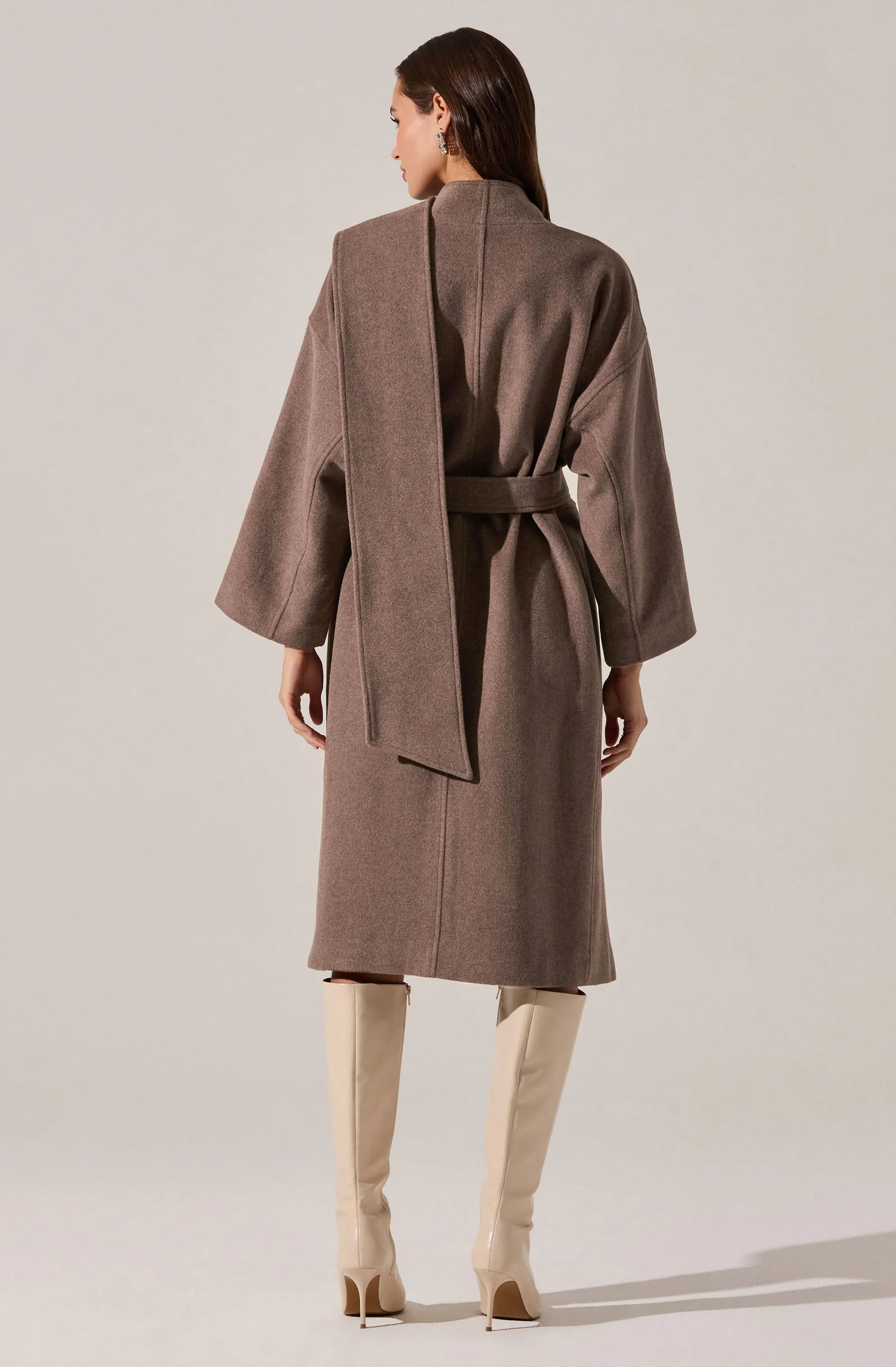 Elaxi Longline Wrap Scarf Coat sold by Astr product image thumbnail 3