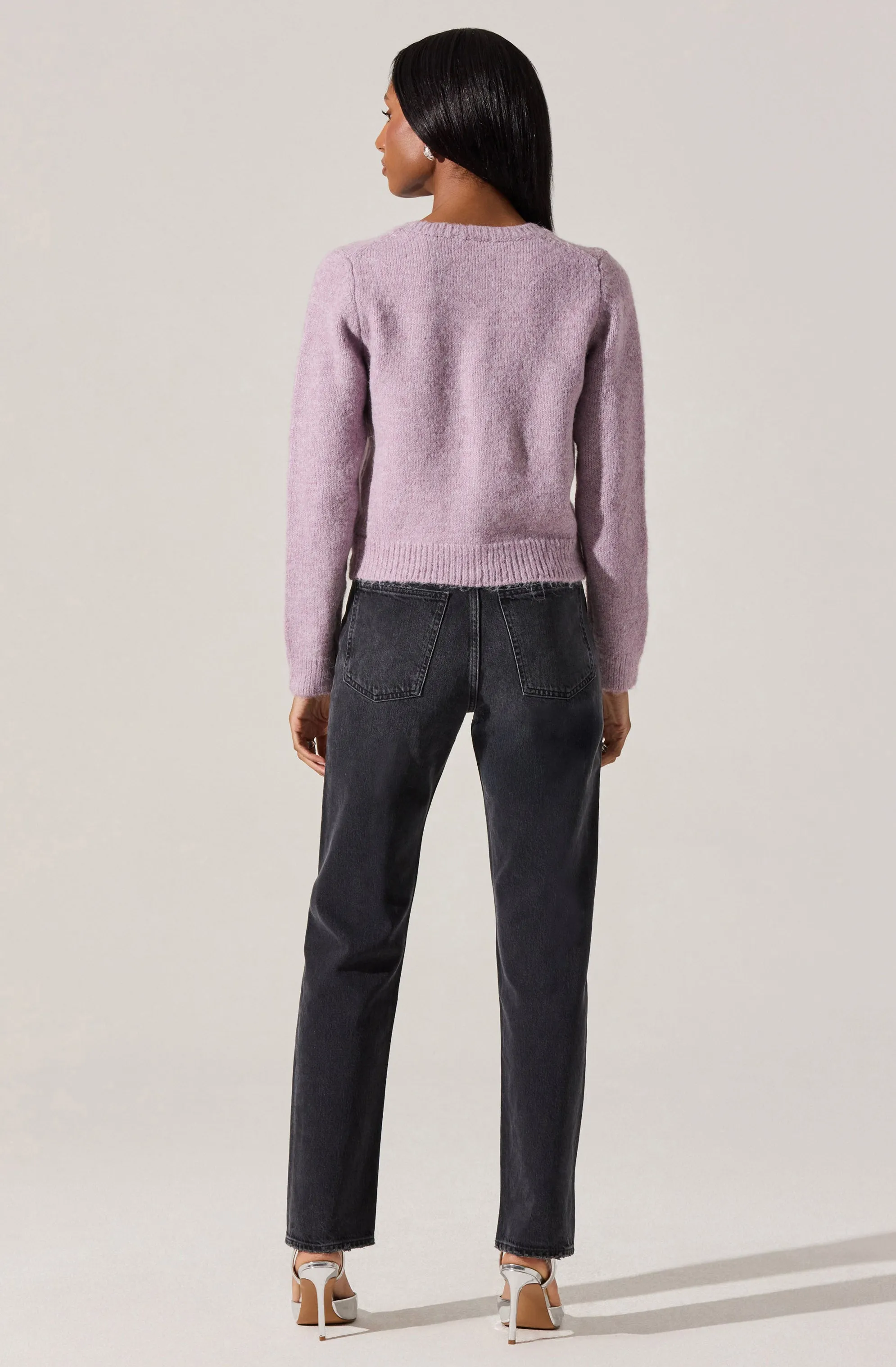 Dorothea Embellished Brushed Knit Cardigan sold by Astr product image thumbnail 4