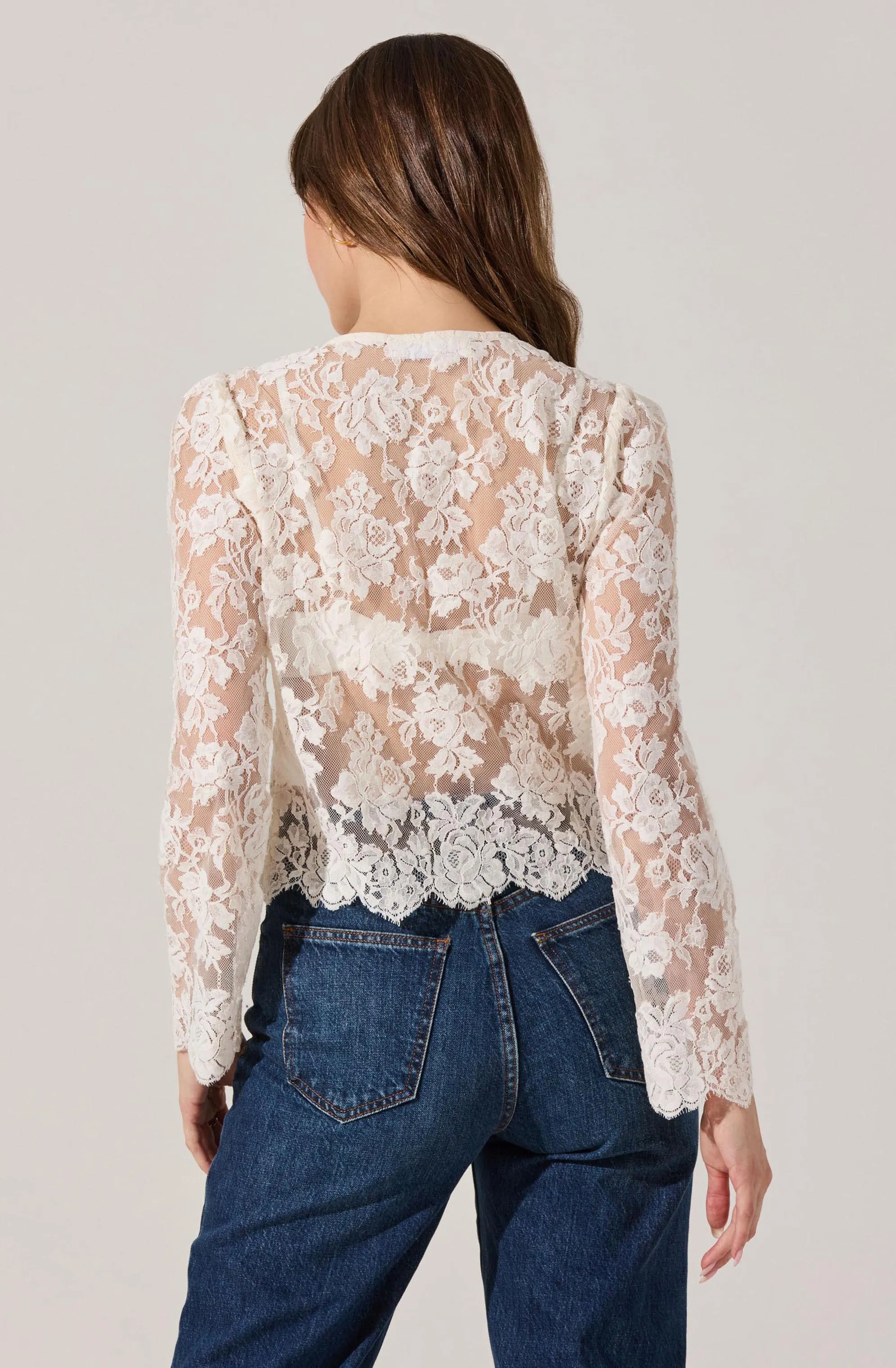 Antoinette Embellished Floral Lace Top sold by Astr product image thumbnail 3