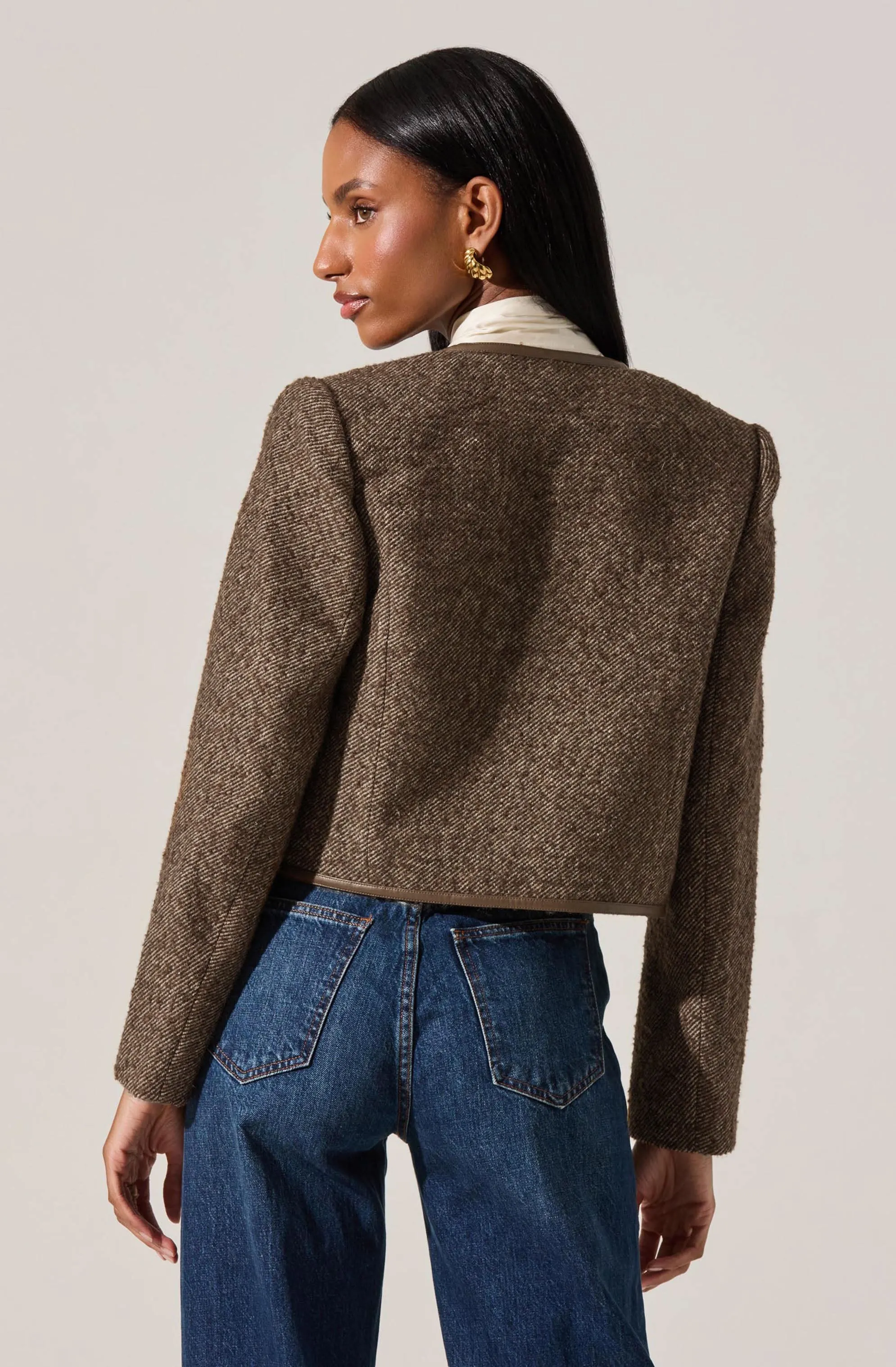 Chiara Faux Leather Trim Jacket sold by Astr product image thumbnail 2