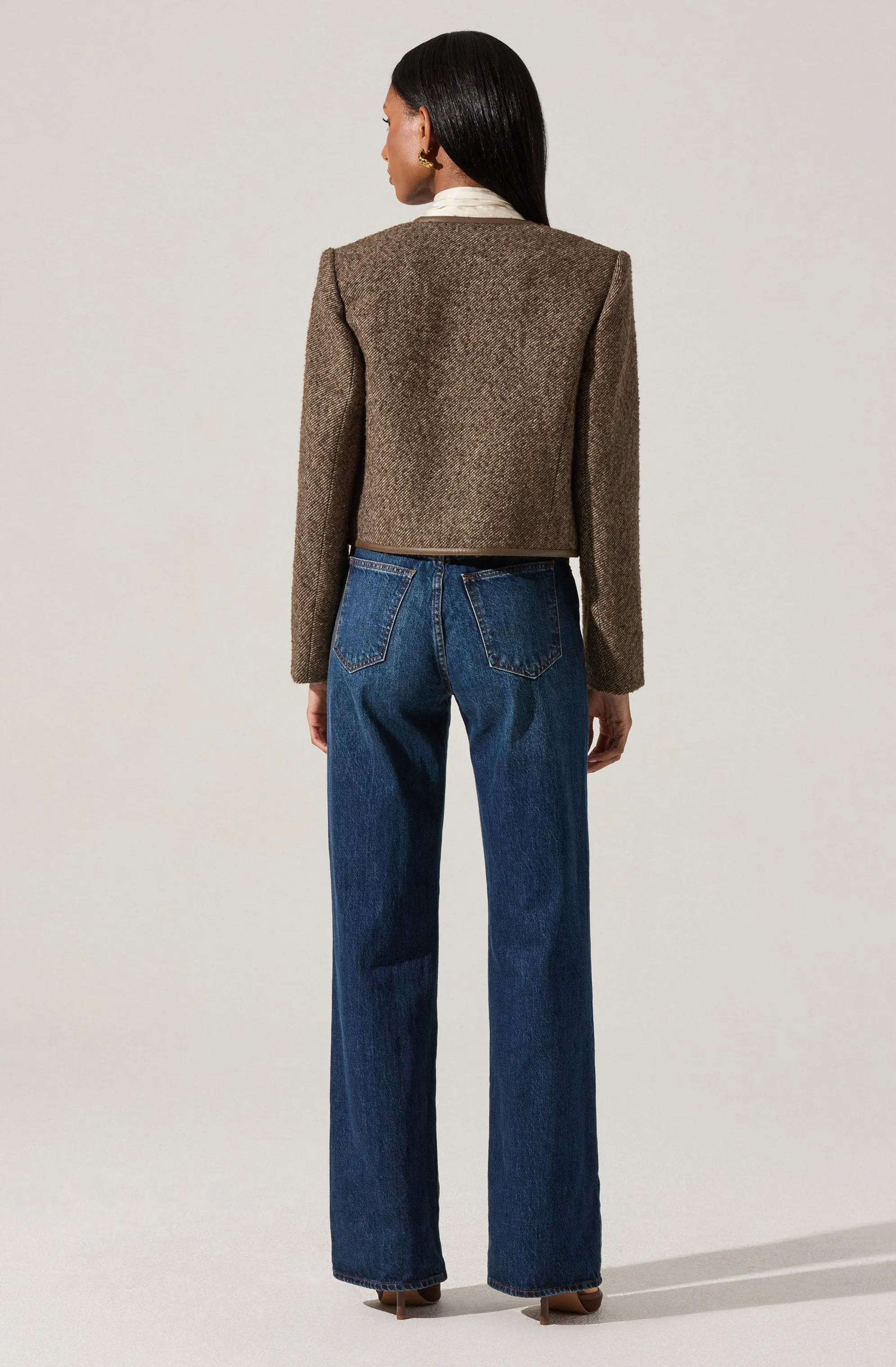 Chiara Faux Leather Trim Jacket sold by Astr product image thumbnail 4