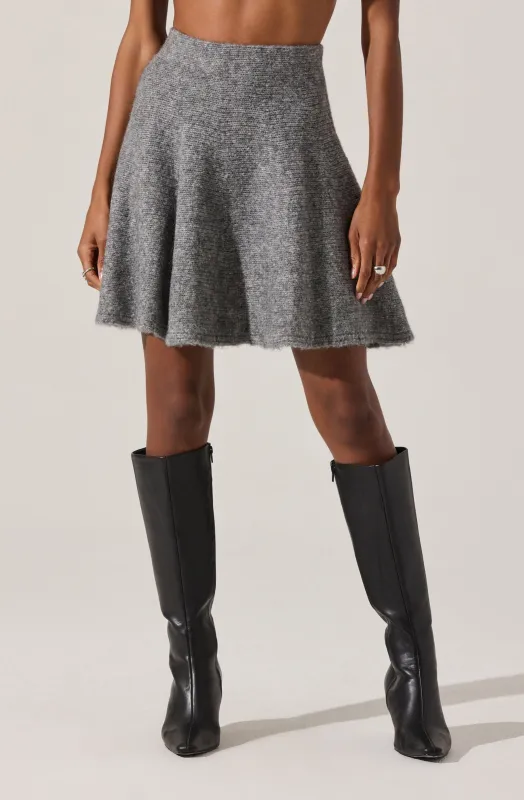 Malvie Flared Mini Sweater Skirt sold by Astr