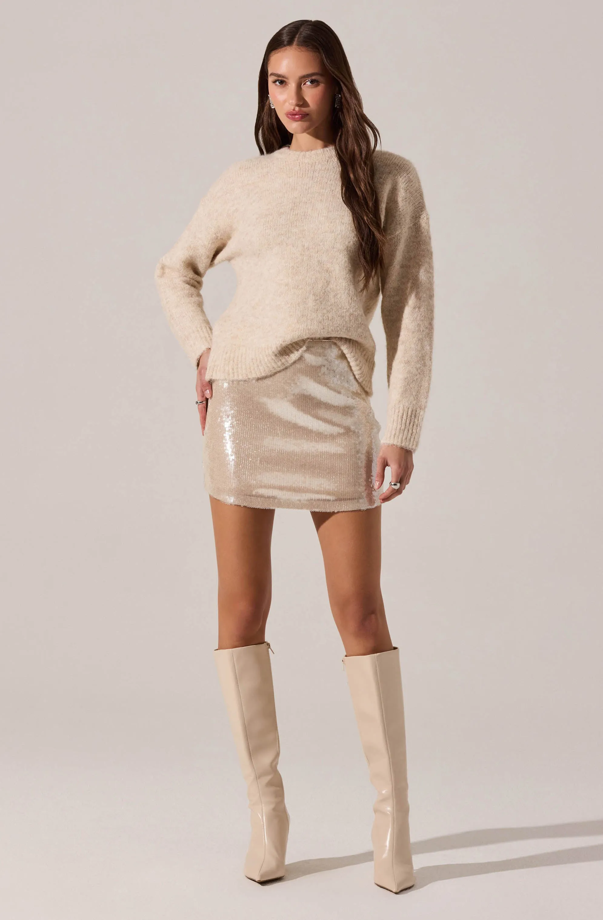 Darby Sequin Mini Skirt sold by Astr product image thumbnail 3