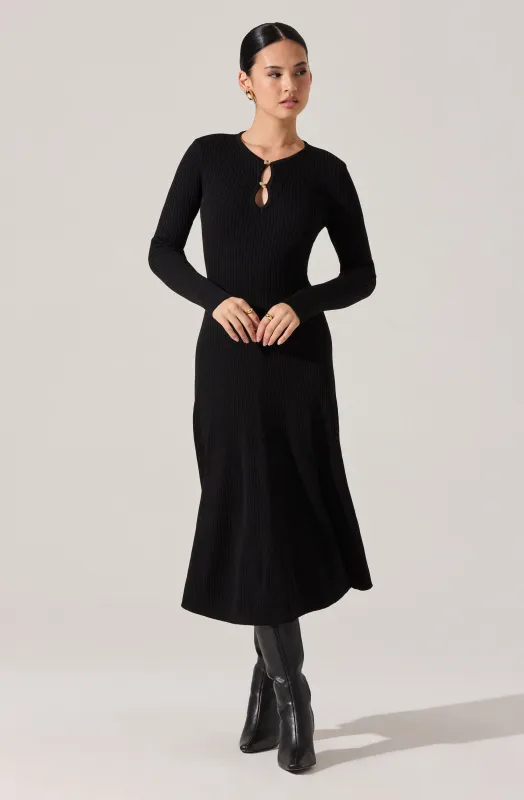 Fallyn Ribbed Sweater Midi Dress made by Astr