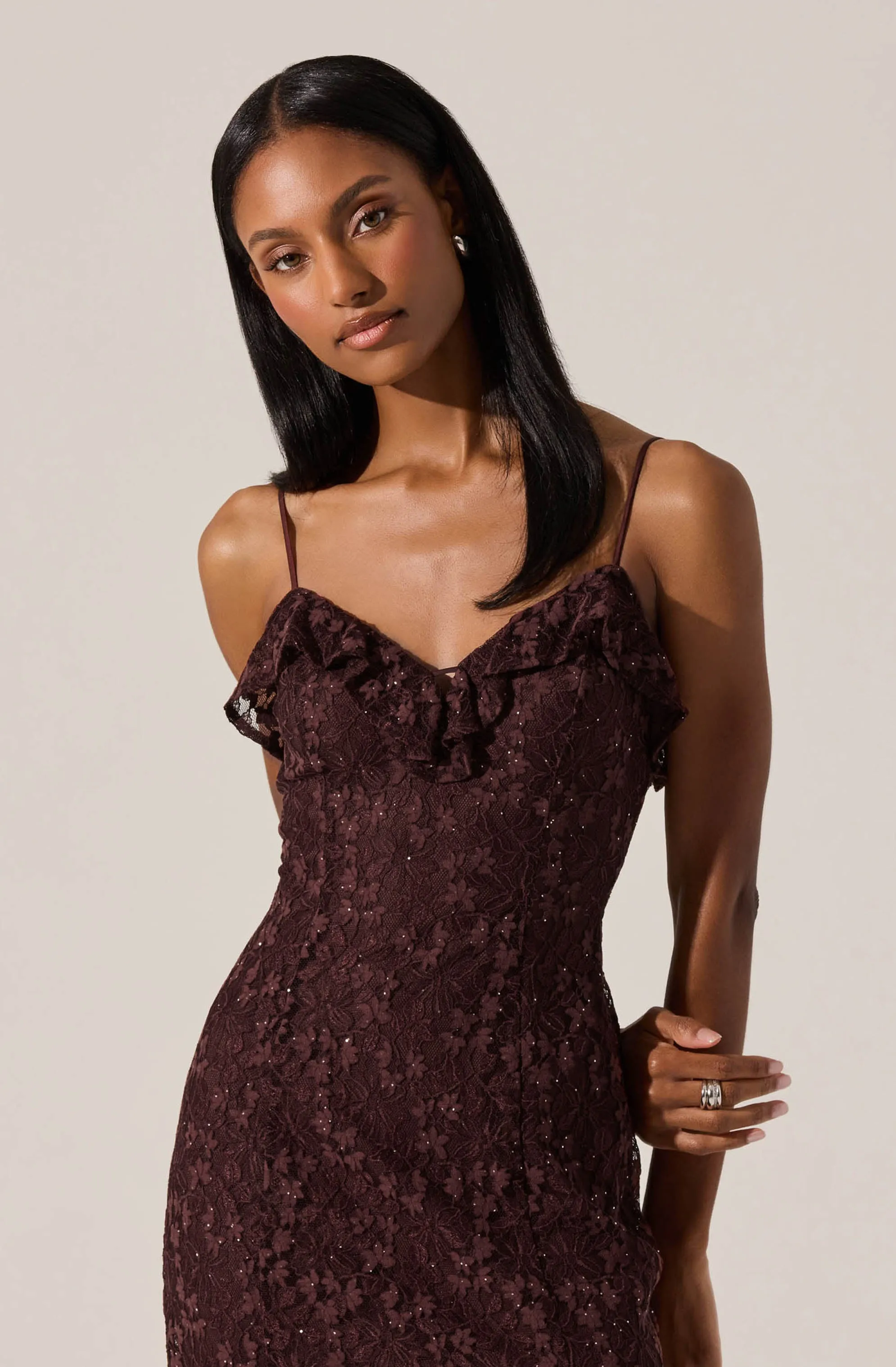 Leonie Floral Lace Maxi Dress sold by Astr product image thumbnail 5