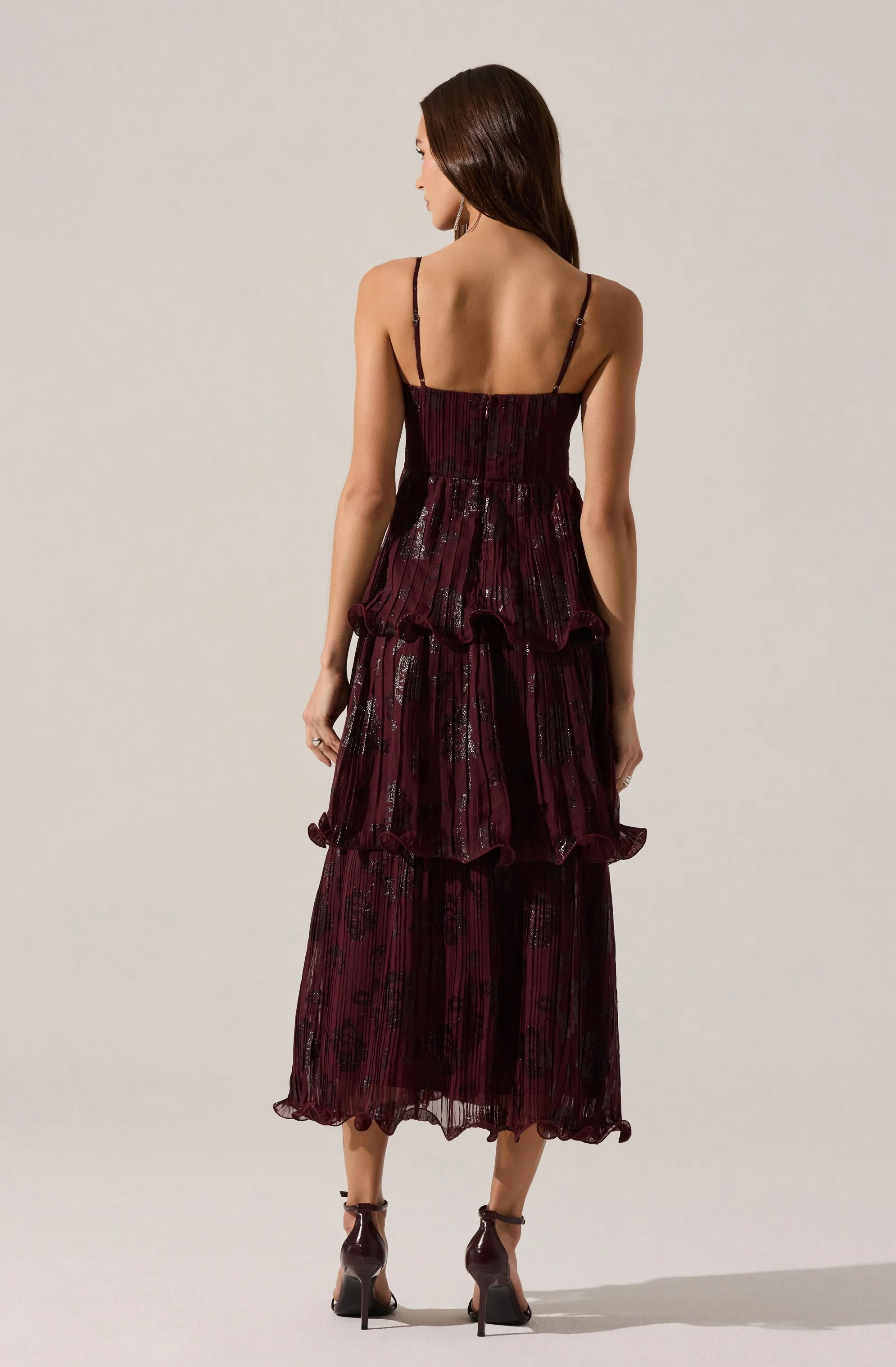 Lupin Floral Pleated Maxi dress sold by Astr product image thumbnail 4