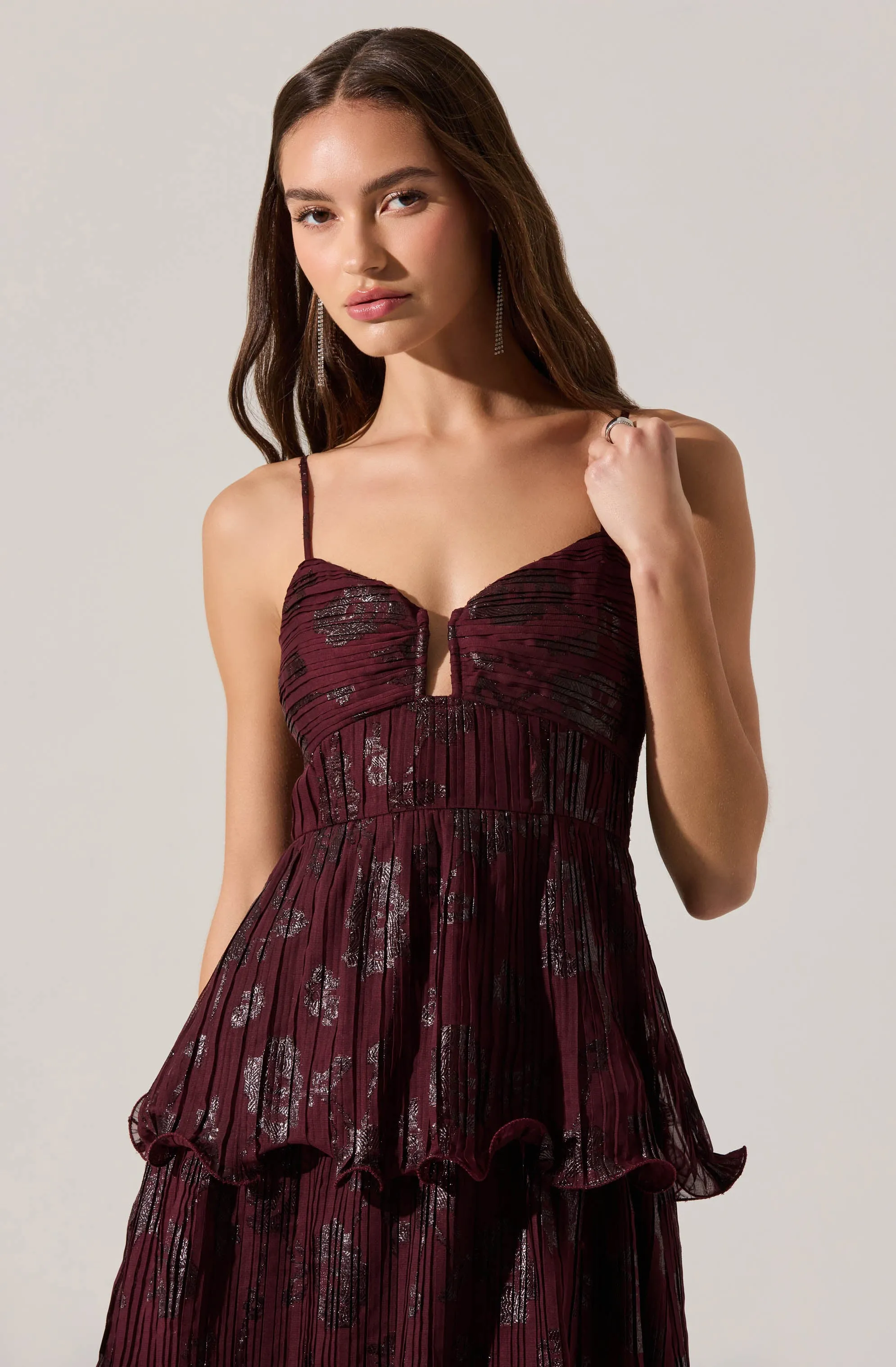 Lupin Floral Pleated Maxi dress sold by Astr product image thumbnail 5