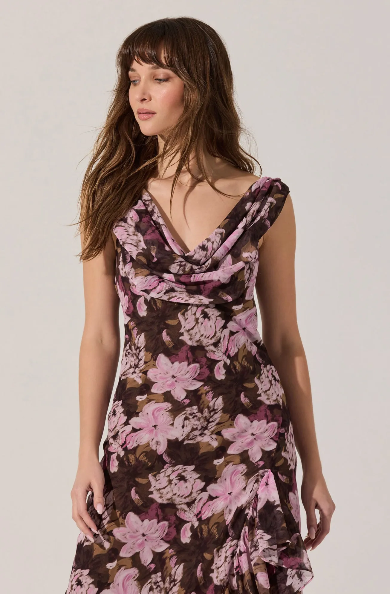 Cecilia Floral Cowl Neck Maxi Dress sold by Astr product image thumbnail 2