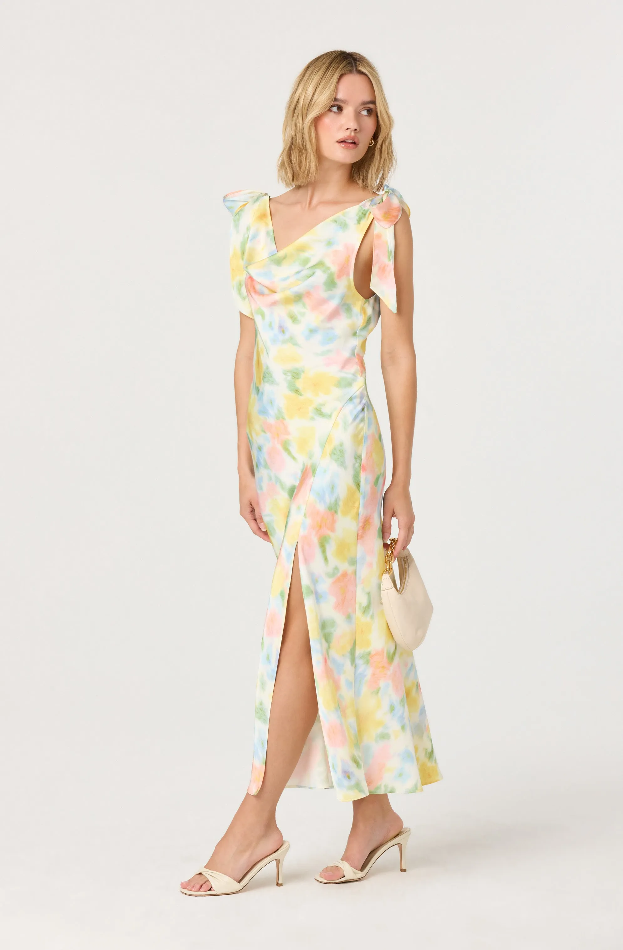 Allexina Satin Cowl Neck Midi Dress sold by Astr product image thumbnail 3