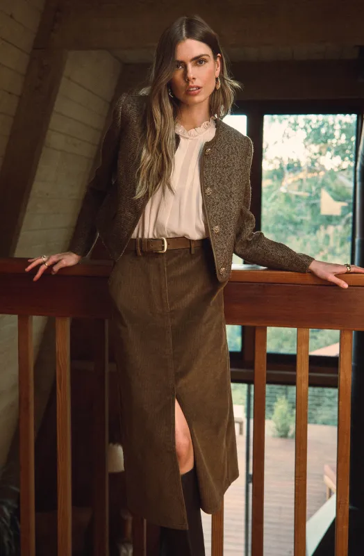 Rielle Corduroy Pencil Skirt sold by Astr