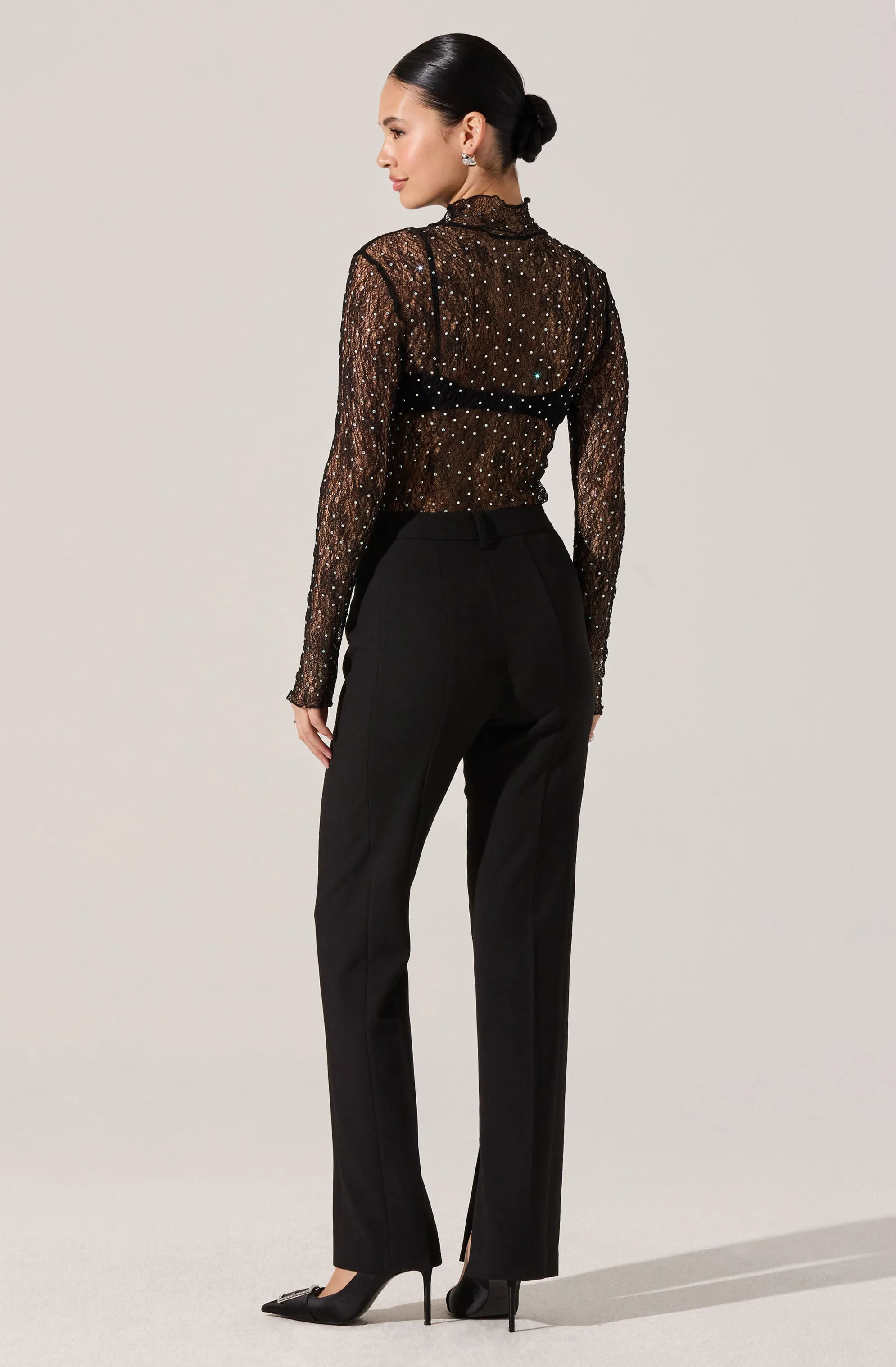 Kyra Rhinestone Lace Top sold by Astr product image thumbnail 4