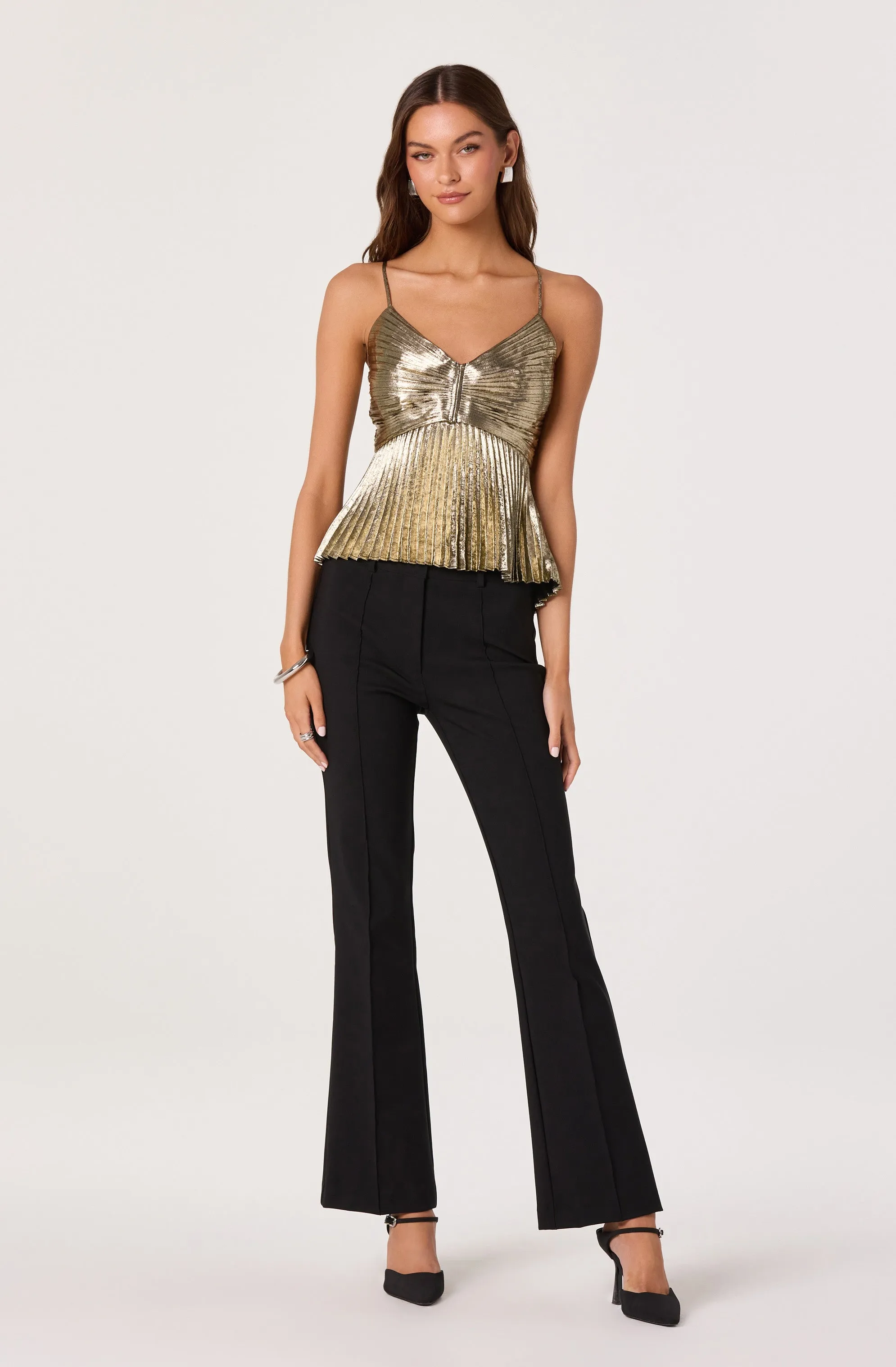 Blythe Metallic Plisse Top sold by Astr product image thumbnail 5