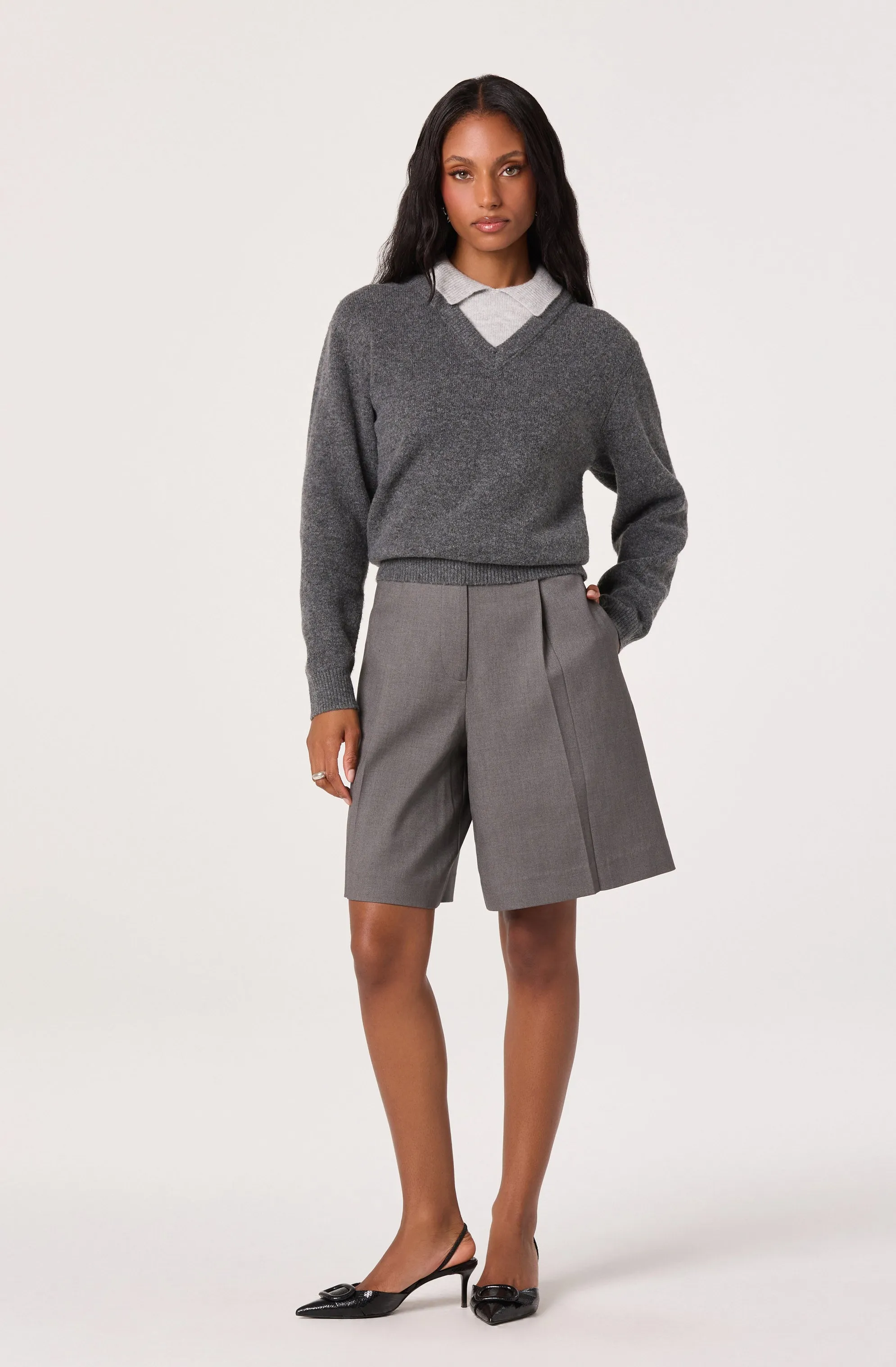 Contrast Faux Layered Sweater sold by Astr product image thumbnail 2