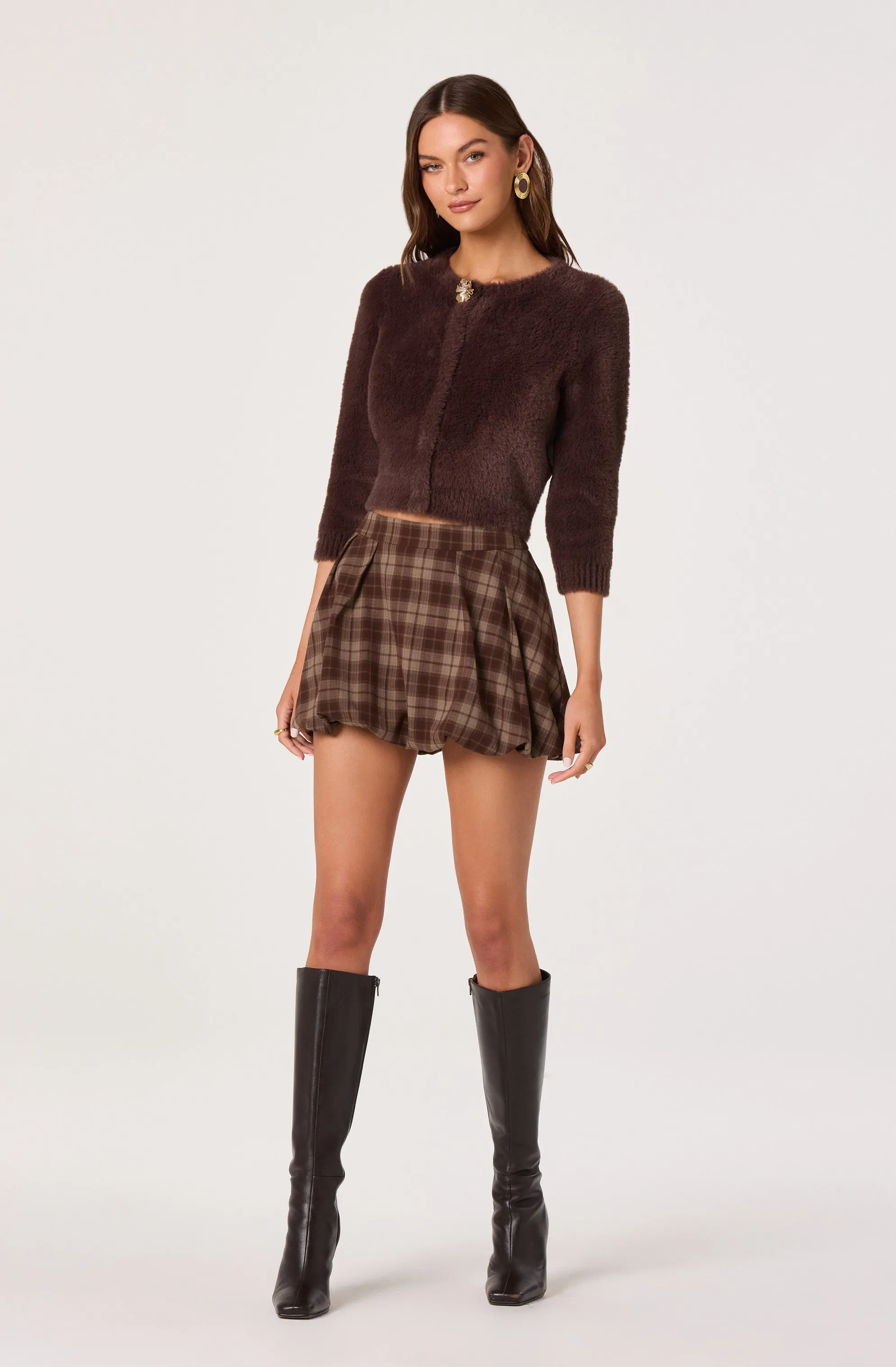 Fuzzy Cropped Cardigan sold by Astr product image thumbnail 2