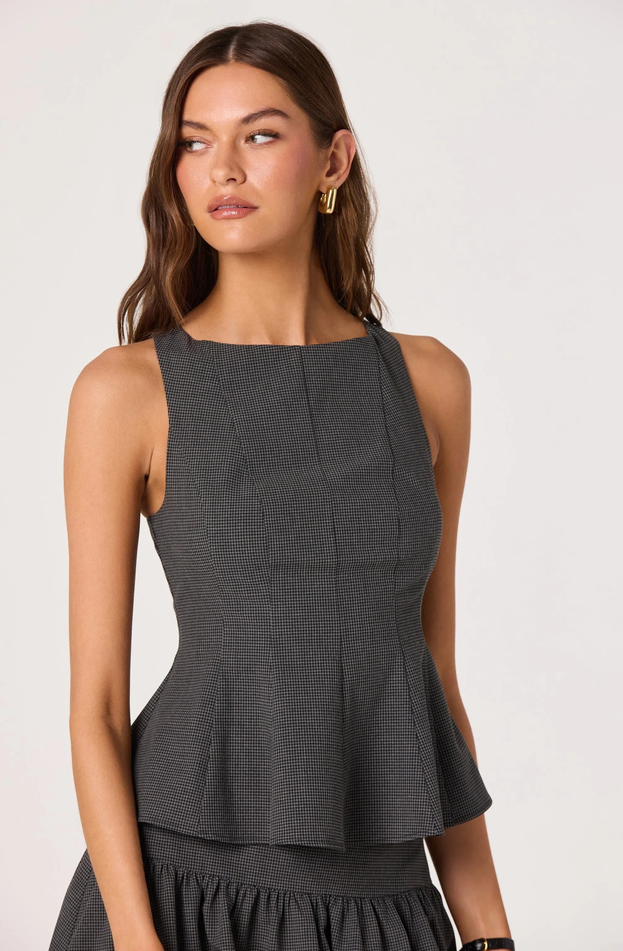 Boat Neck Peplum Top sold by Astr product image thumbnail 4