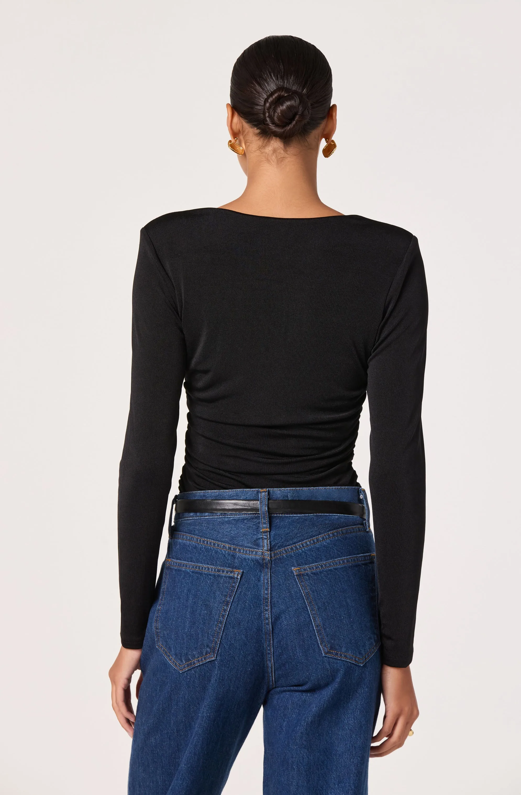 V-Neck Long Sleeve Ruched Top sold by Astr product image thumbnail 5