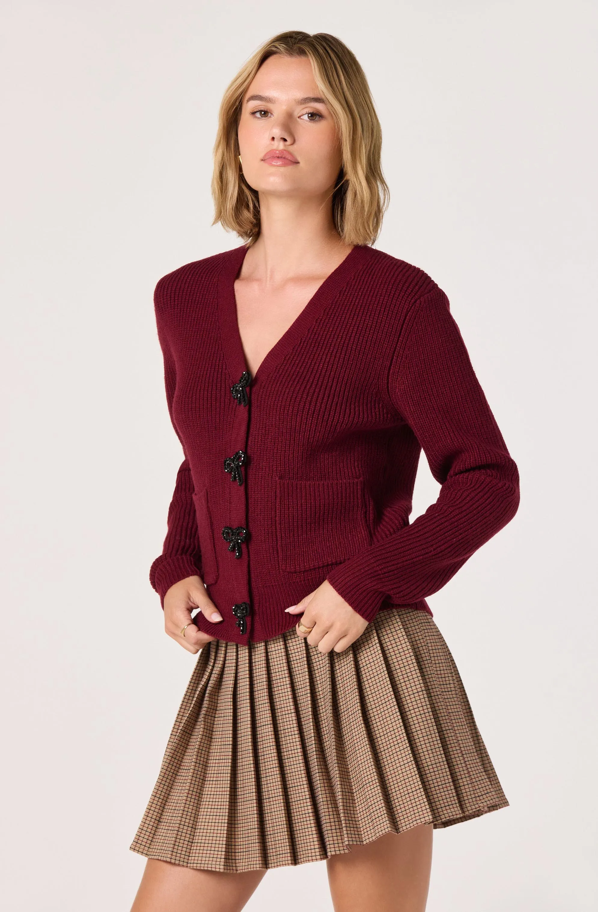 Plaid Pleated Mini Skirt sold by Astr