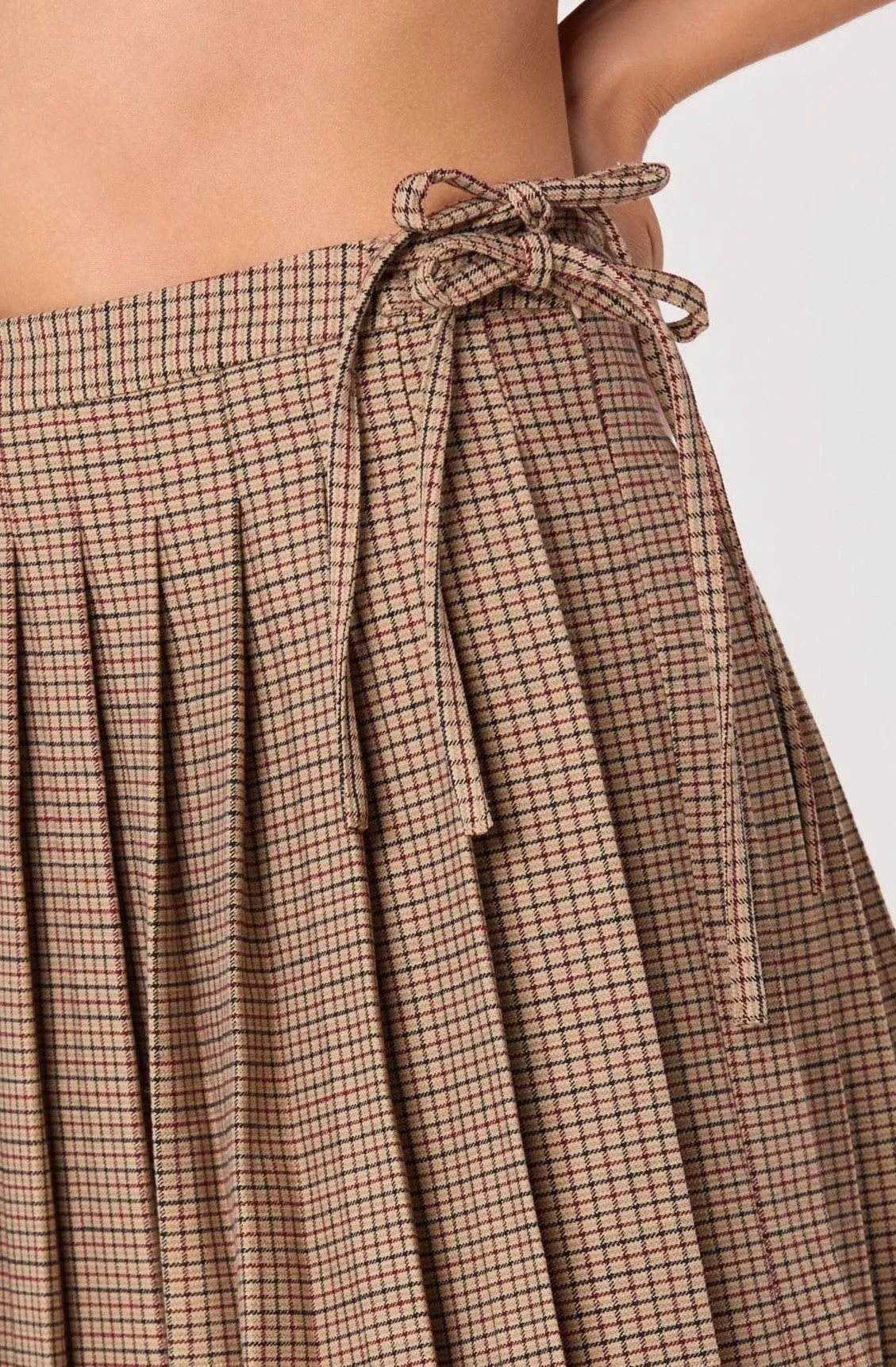 Plaid Pleated Mini Skirt sold by Astr product image thumbnail 5