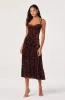 Velvet Floral Burnout Bustier Dress sold by Astr