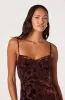 Velvet Floral Burnout Bustier Dress sold by Astr