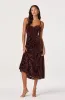 Velvet Floral Burnout Bustier Dress sold by Astr