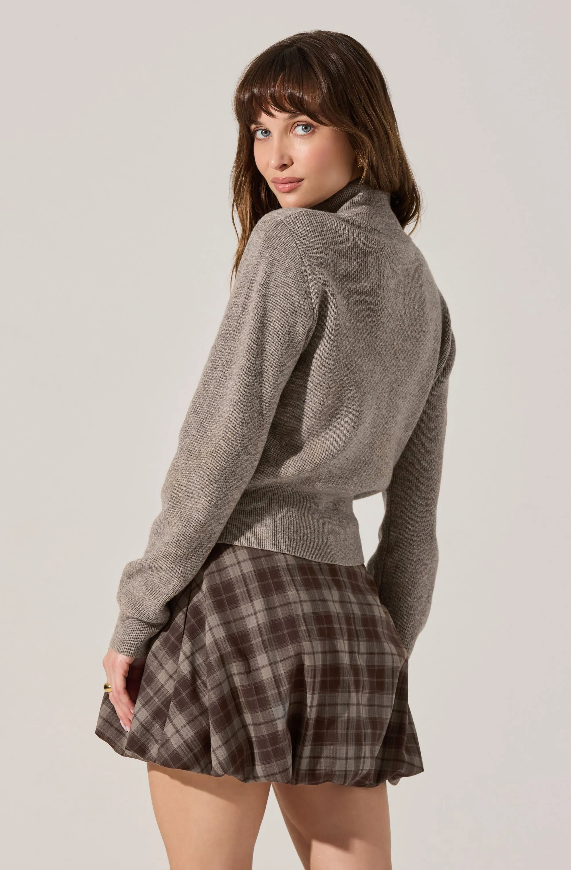 Tawni Mock Turtleneck Cardigan sold by Astr product image thumbnail 3