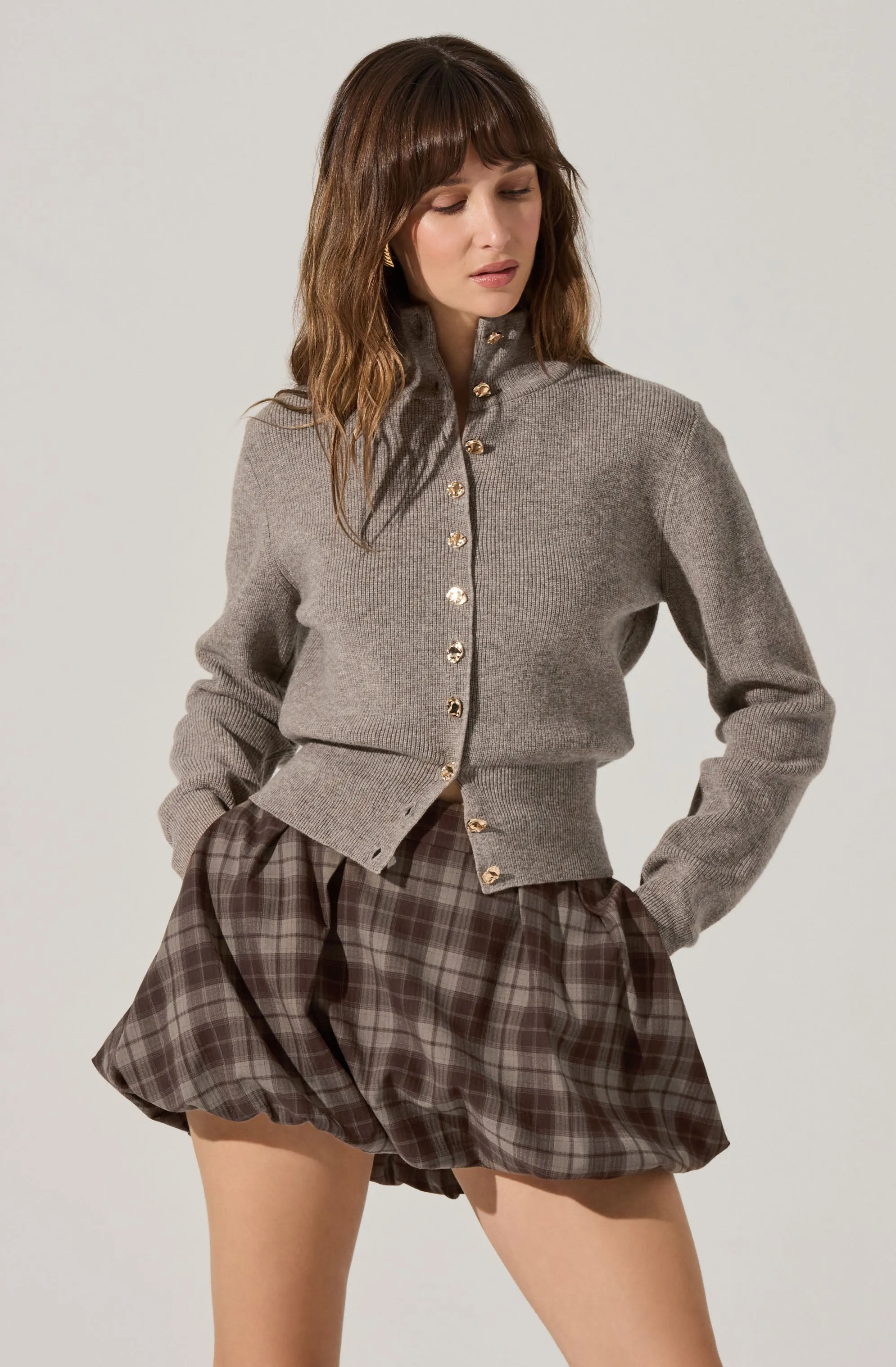 Tawni Mock Turtleneck Cardigan sold by Astr product image thumbnail 2