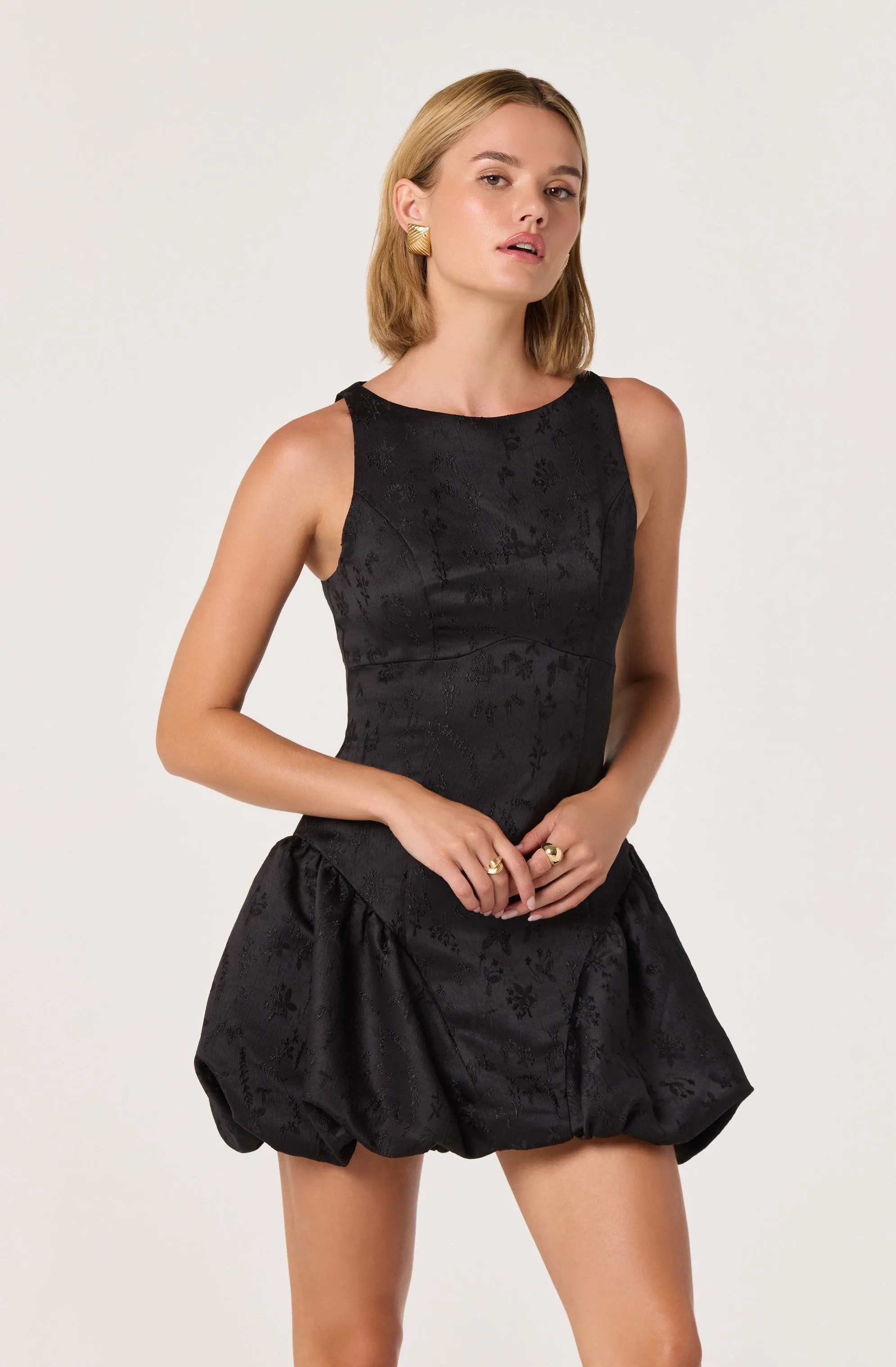 Jacquard Drop Waist Mini Dress sold by Astr product image thumbnail 3