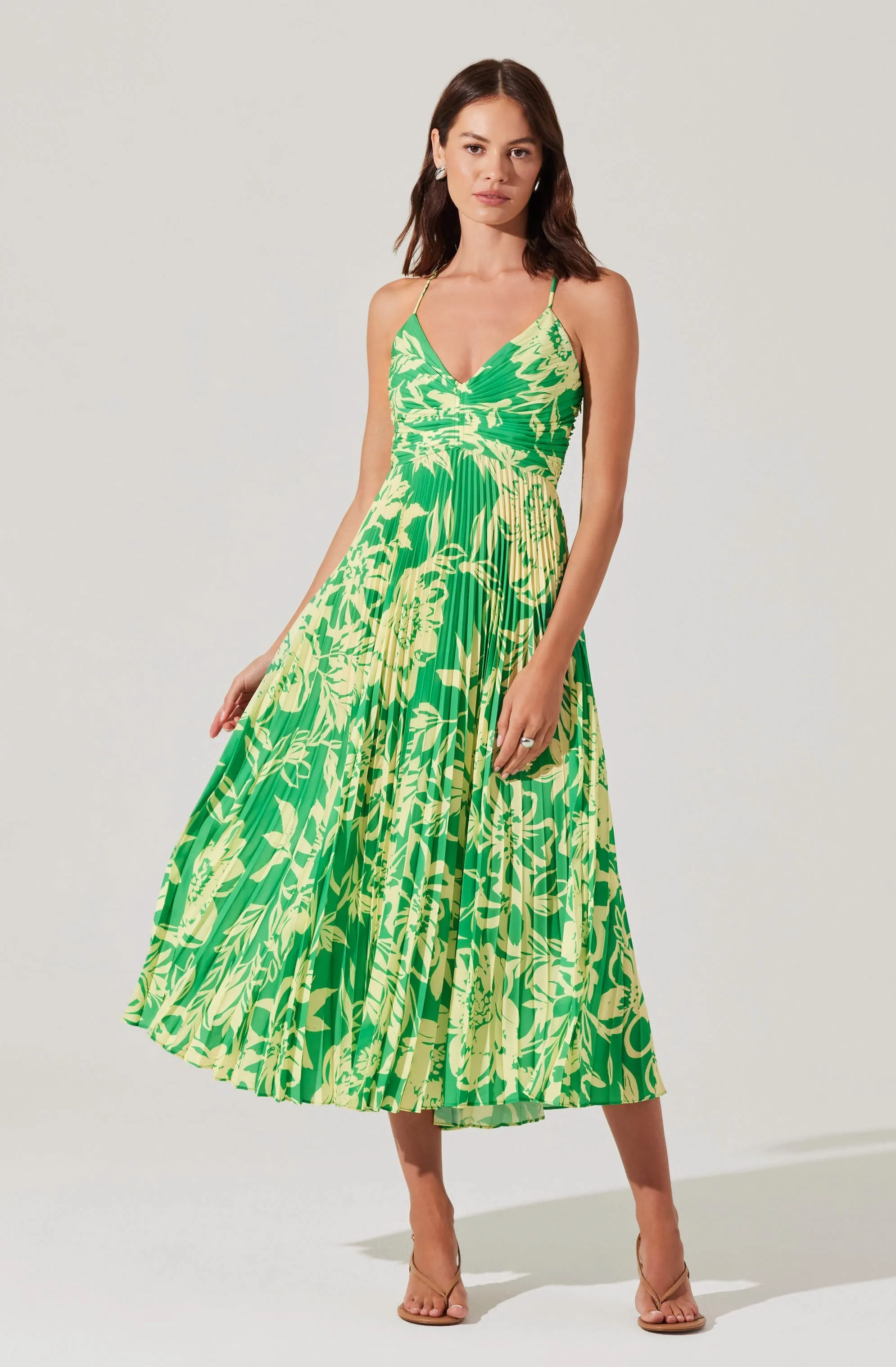 Blythe Floral Plisse Midi Dress sold by Astr product image thumbnail 2