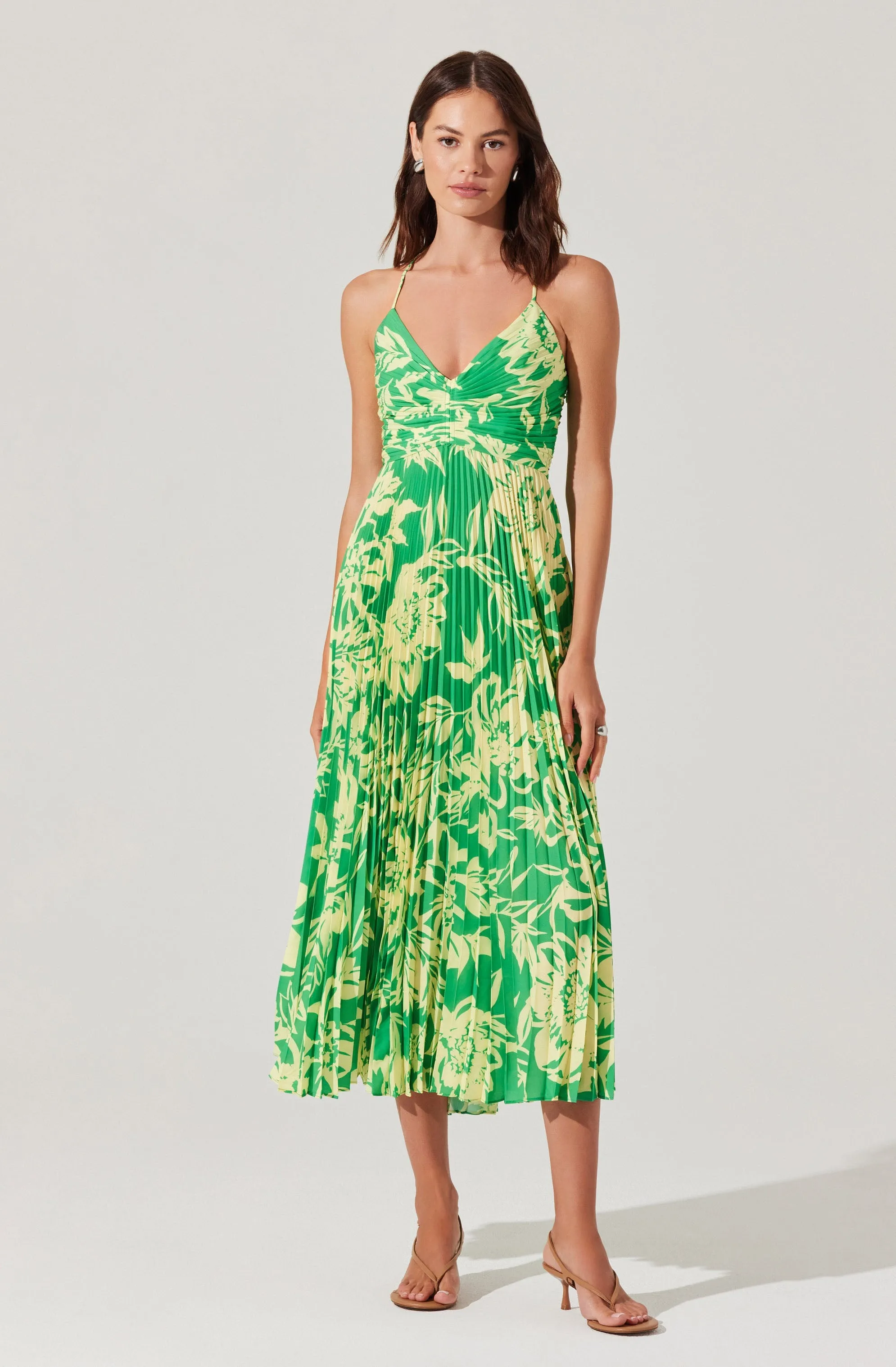 Blythe Floral Plisse Midi Dress sold by Astr product image thumbnail 5