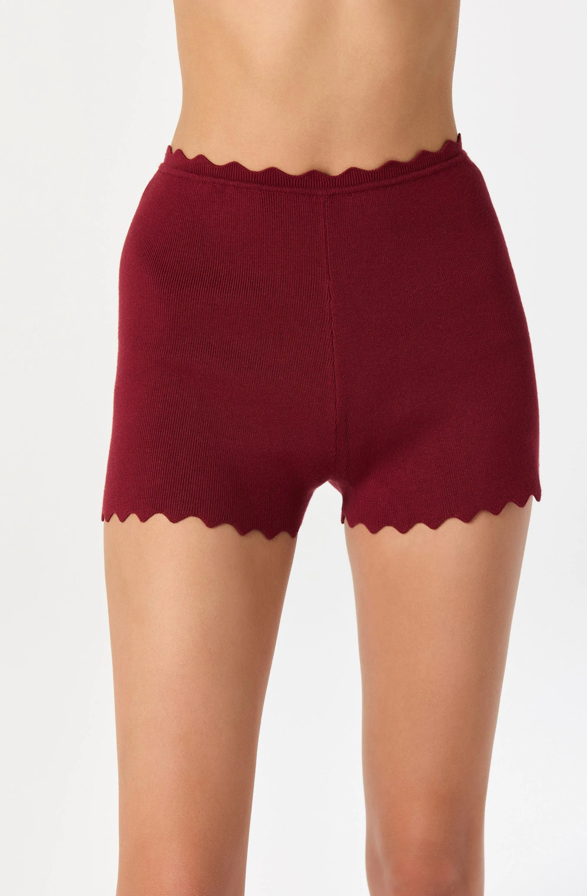Scalloped Trim Sweater Shorts sold by Astr product image thumbnail 3