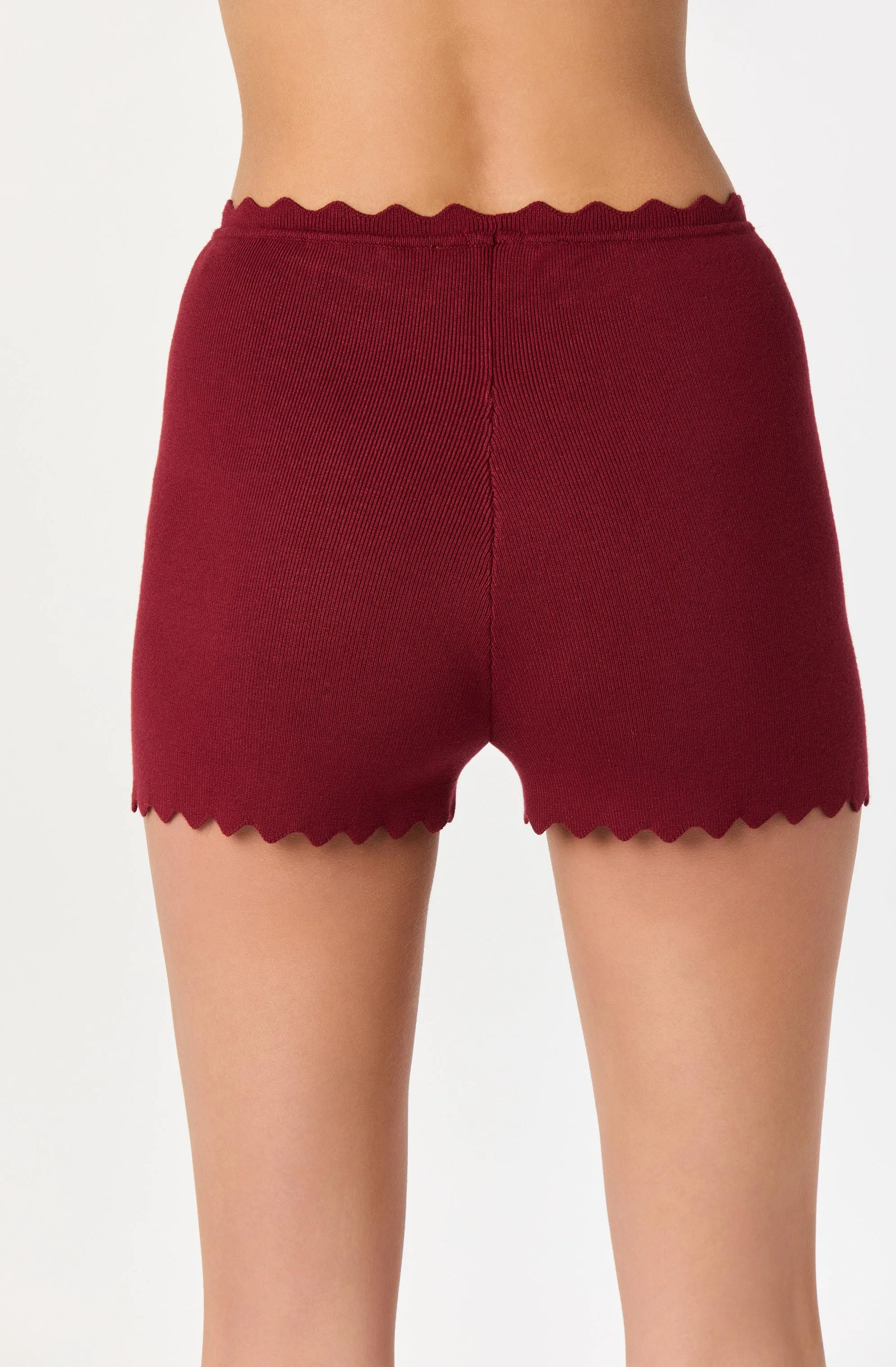 Scalloped Trim Sweater Shorts sold by Astr product image thumbnail 4