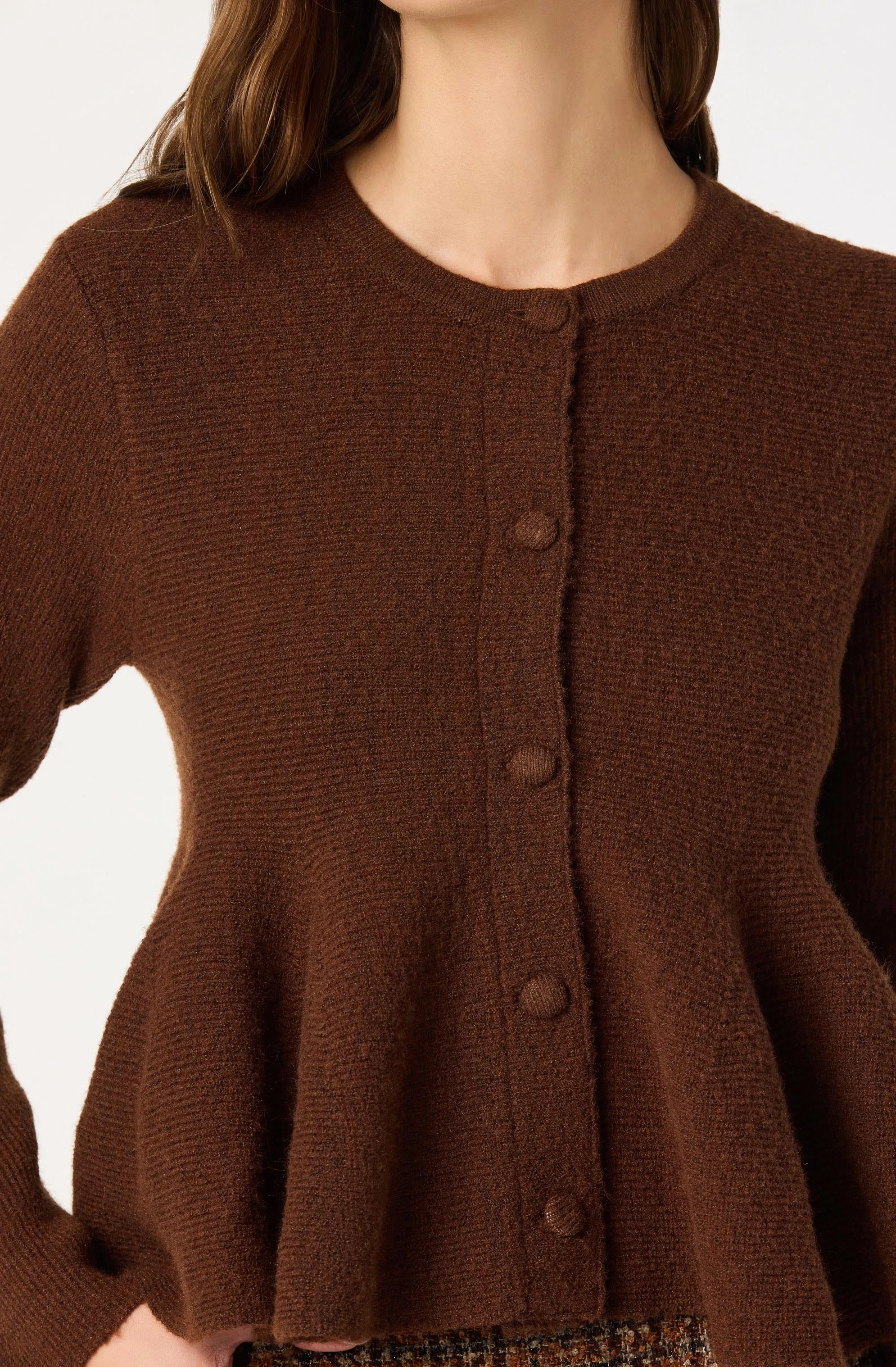 Swing Hem Peplum Cardigan sold by Astr product image thumbnail 5