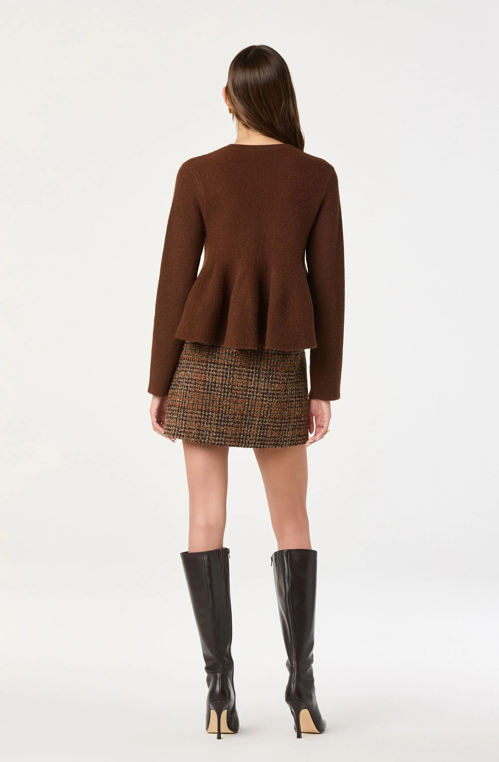 Swing Hem Peplum Cardigan sold by Astr product image thumbnail 3