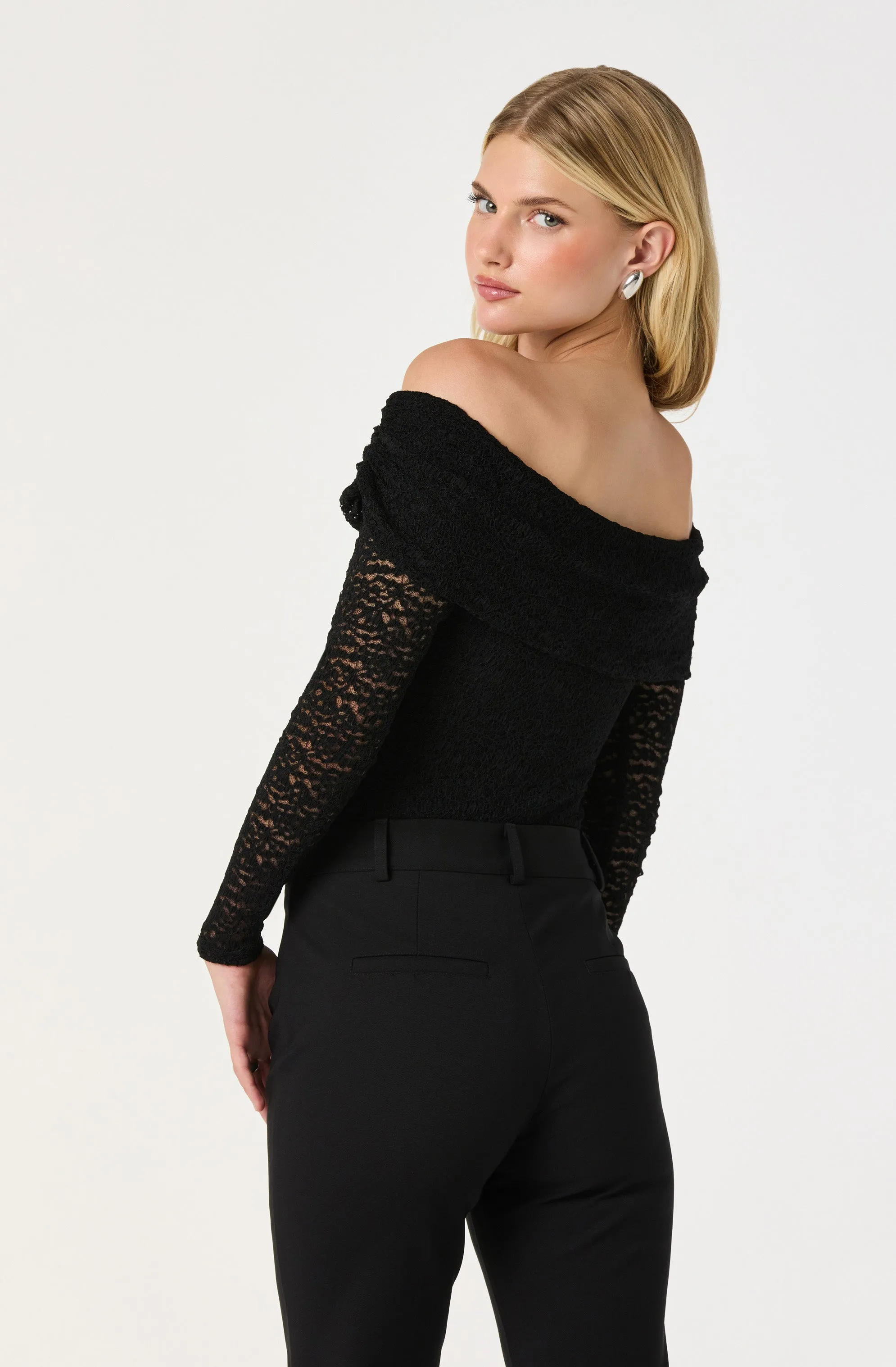 Off Shoulder Lace Top sold by Astr product image thumbnail 5