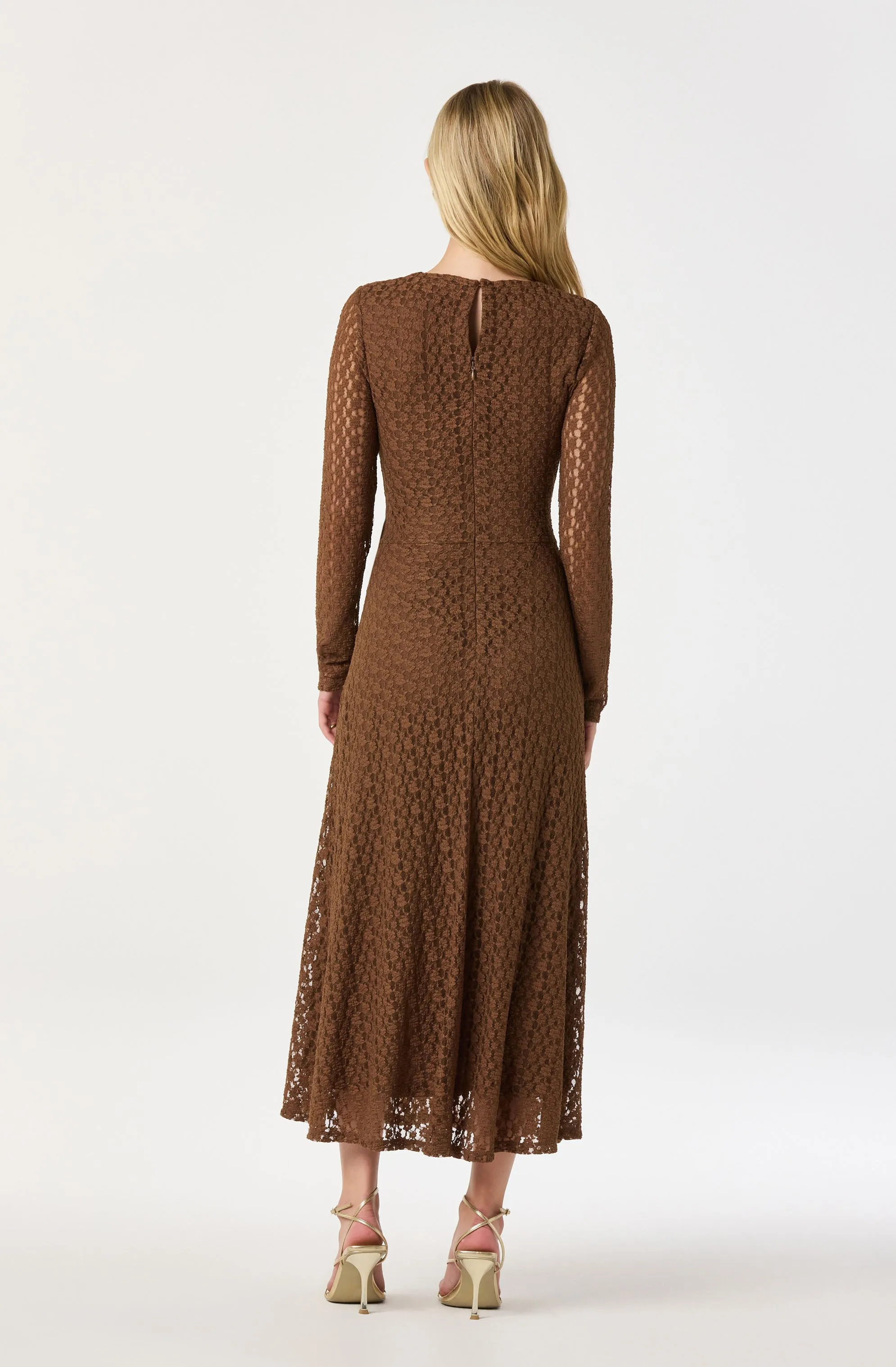 Belted Lace Midi Dress sold by Astr product image thumbnail 3
